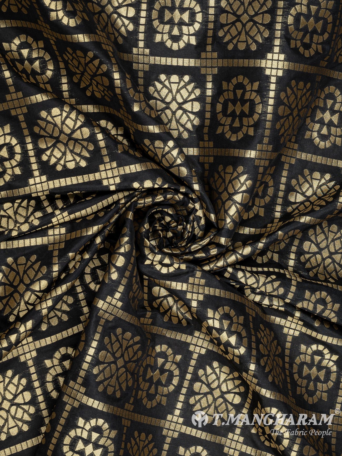 Black Banaras Fabric - EC9460 view-1