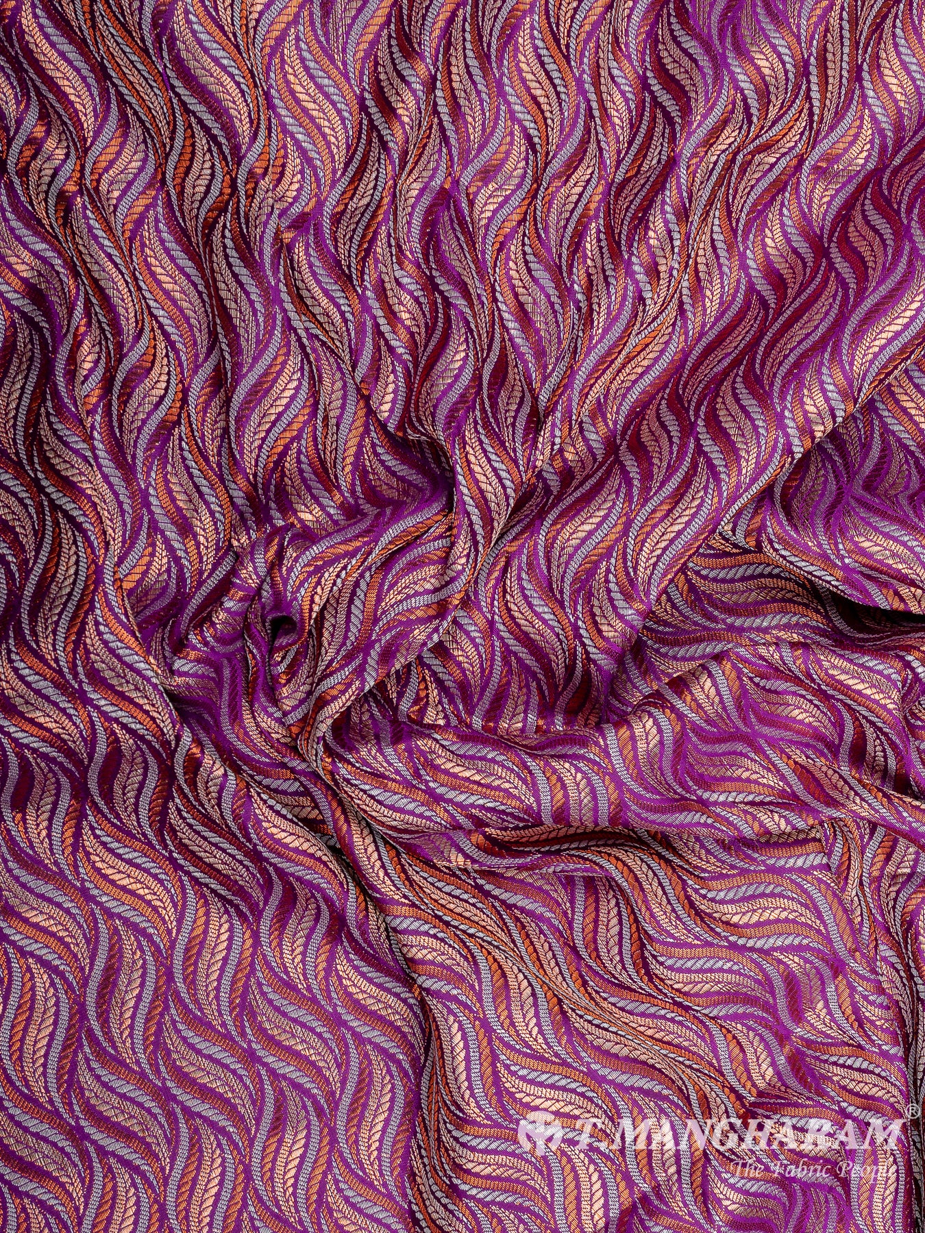 Multicolor Semi Banaras Fabric - EB6697 view-4