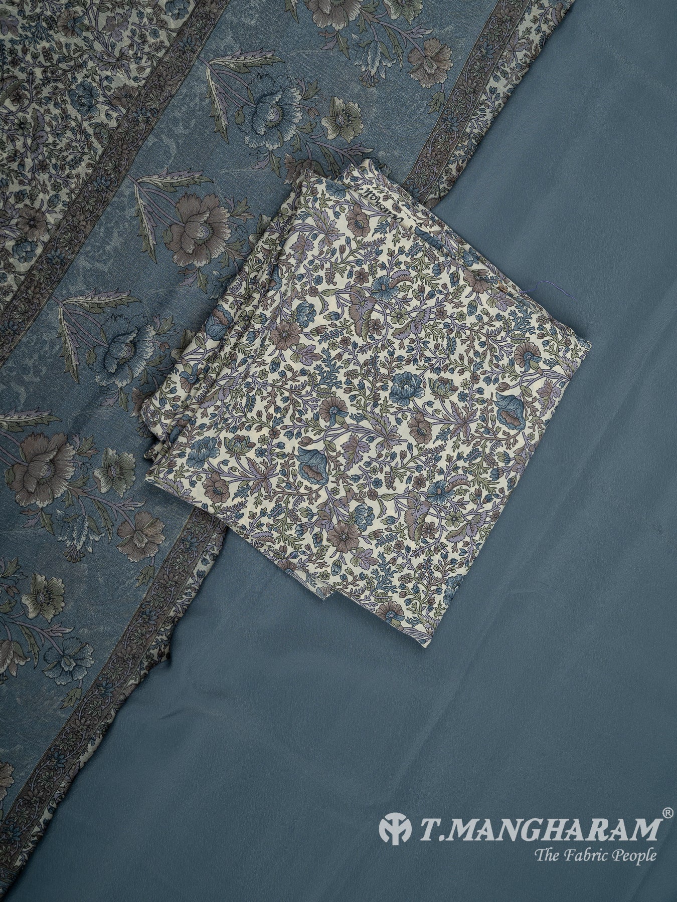 Multicolor Crepe Chudidhar Fabric Set - EH1674 view-1