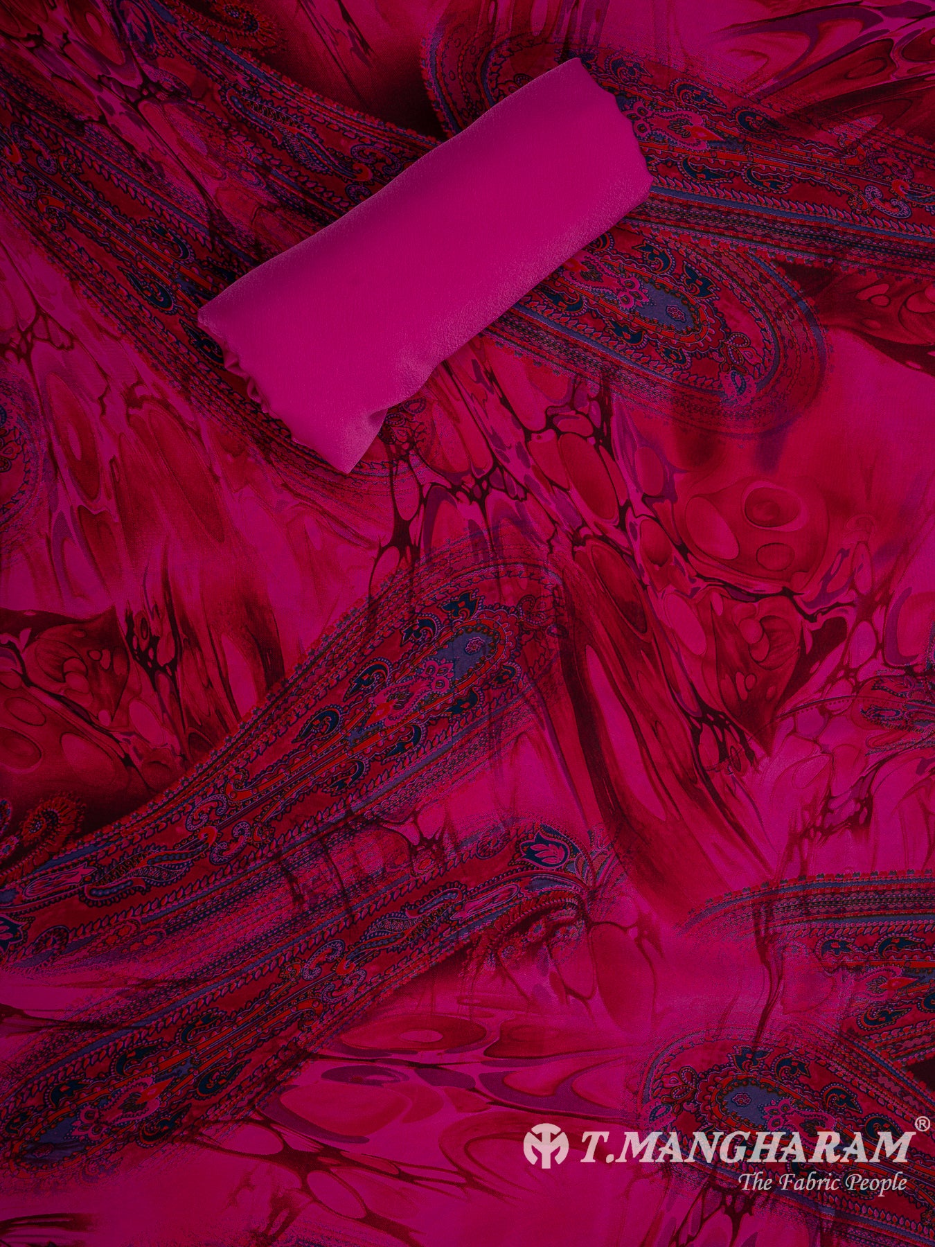 Pink Crepe Chudidhar Fabric Set - EH1680 view-2