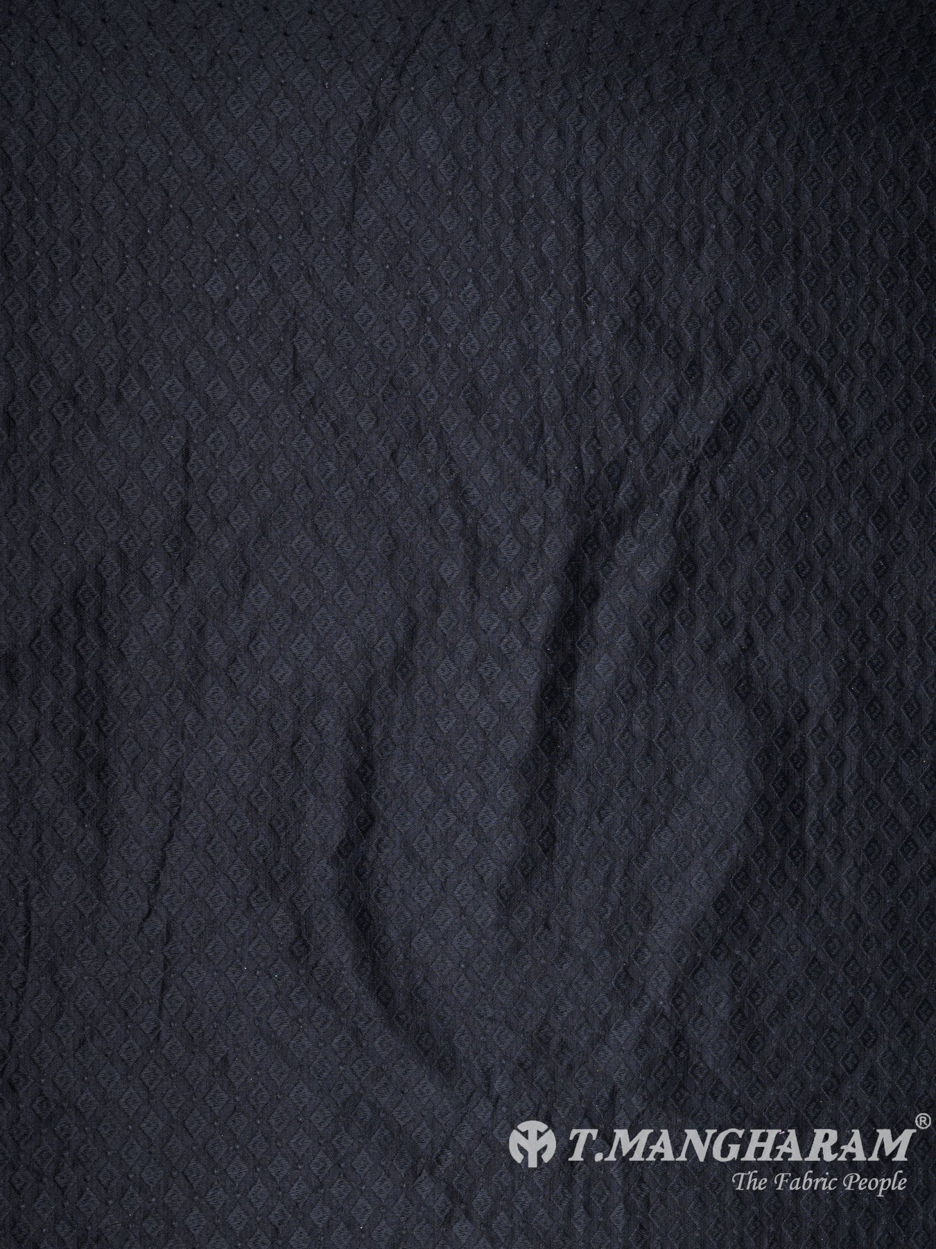 Black Raw Silk Fabric - EC7959 view-3