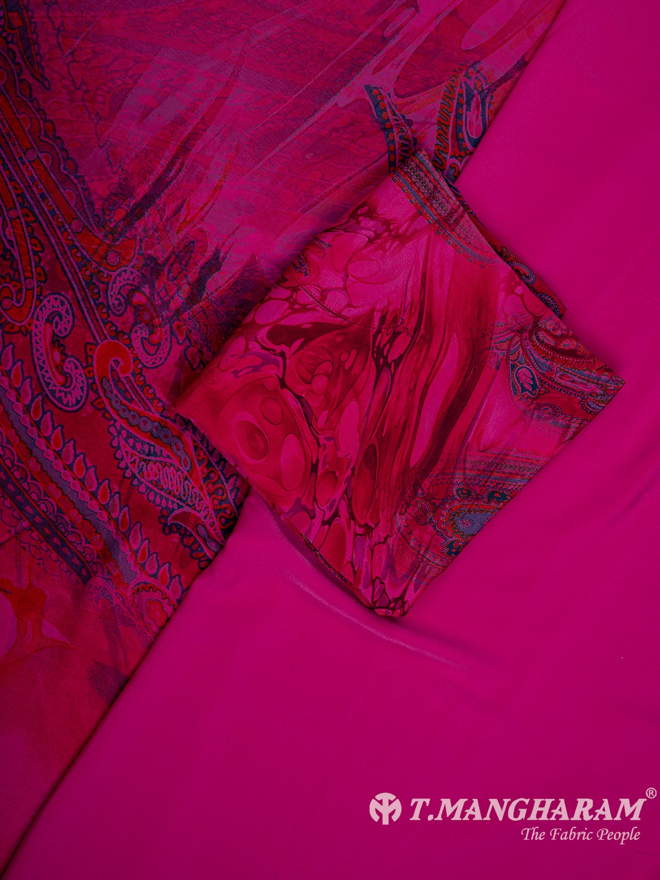 Pink Crepe Chudidhar Fabric Set - EH1680 view-1