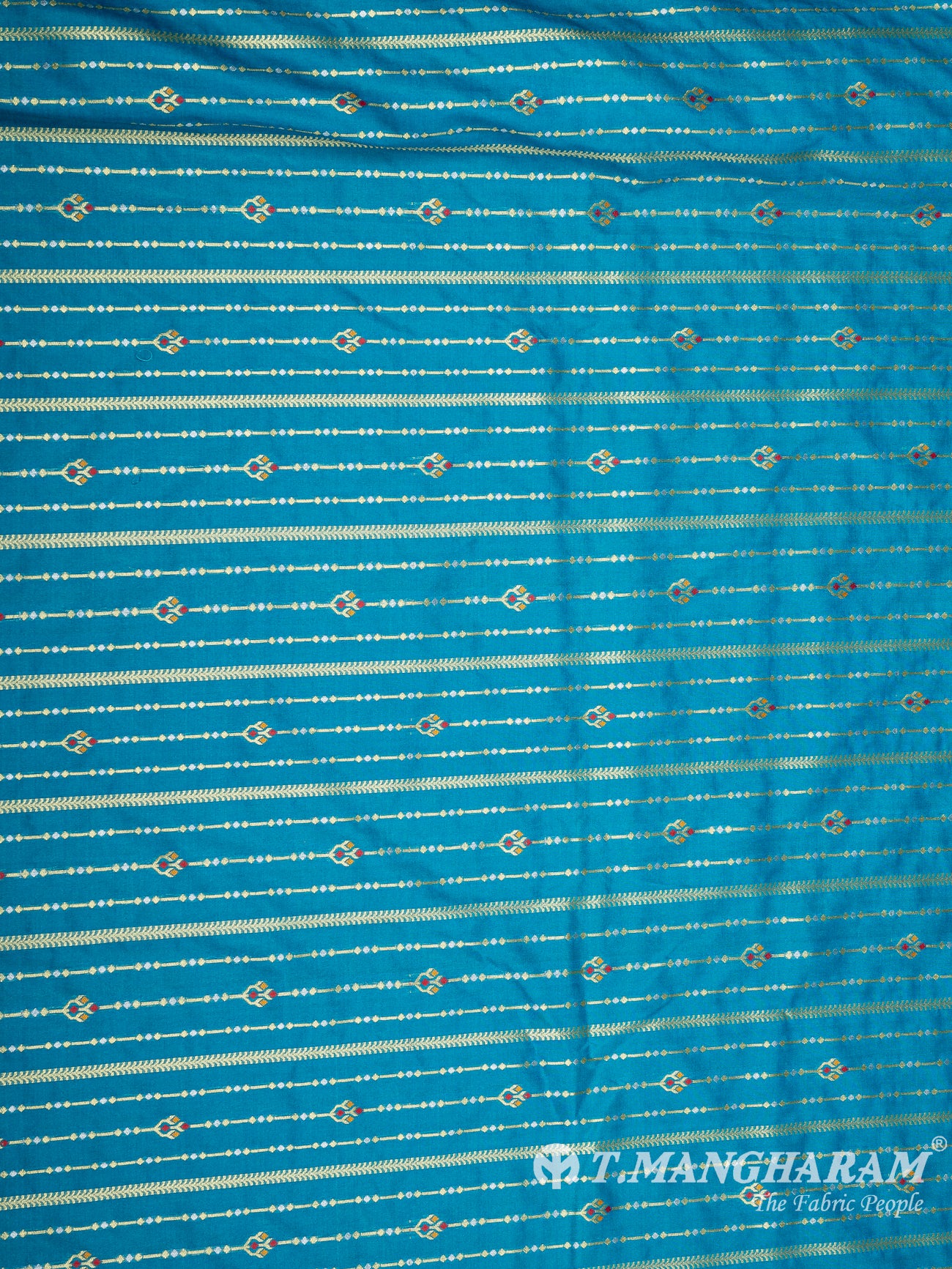 Blue Banaras Fabric - EC9489 view-3