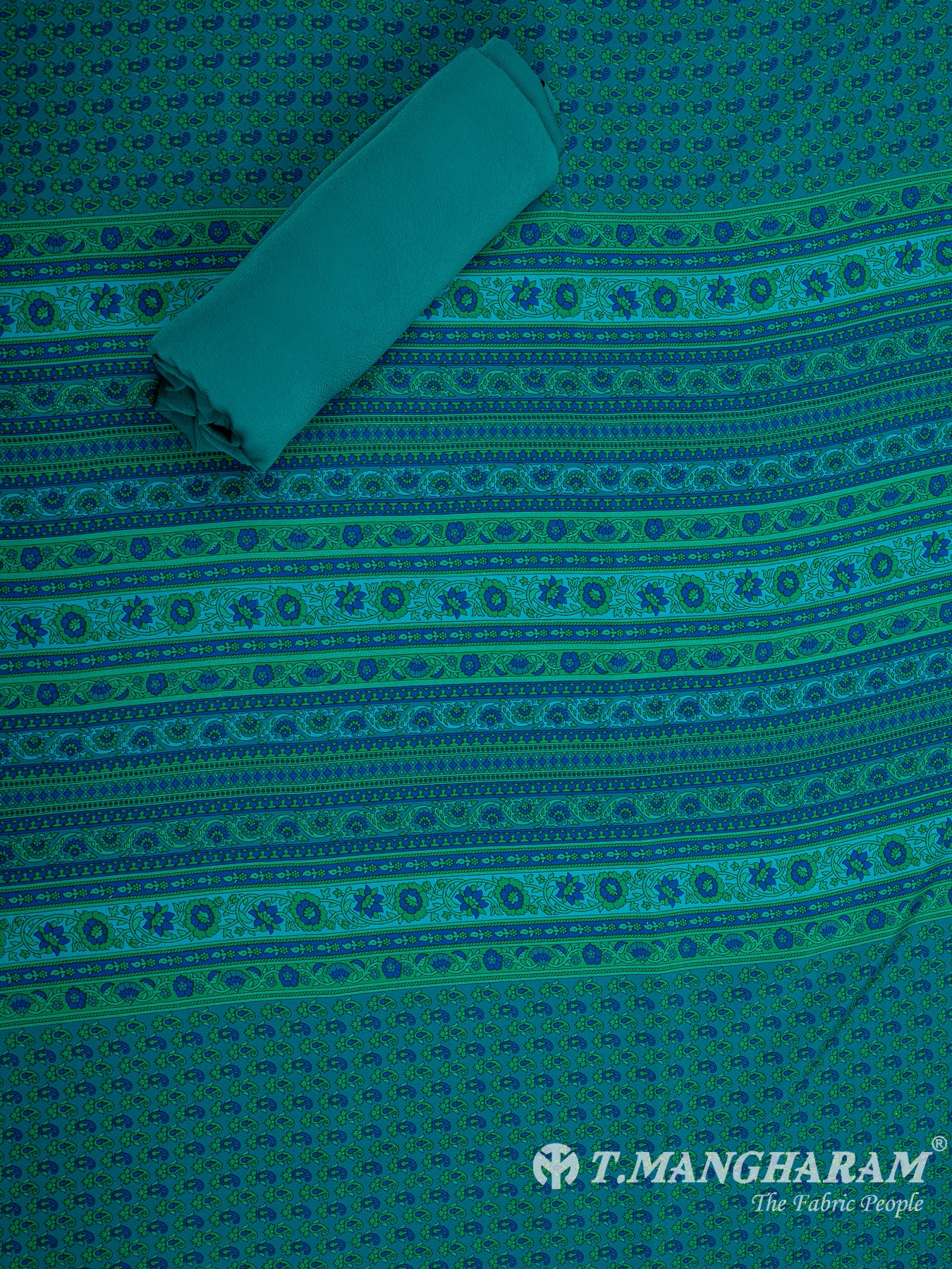 Multicolor Crepe Chudidhar Fabric Set - EH1622 view-2