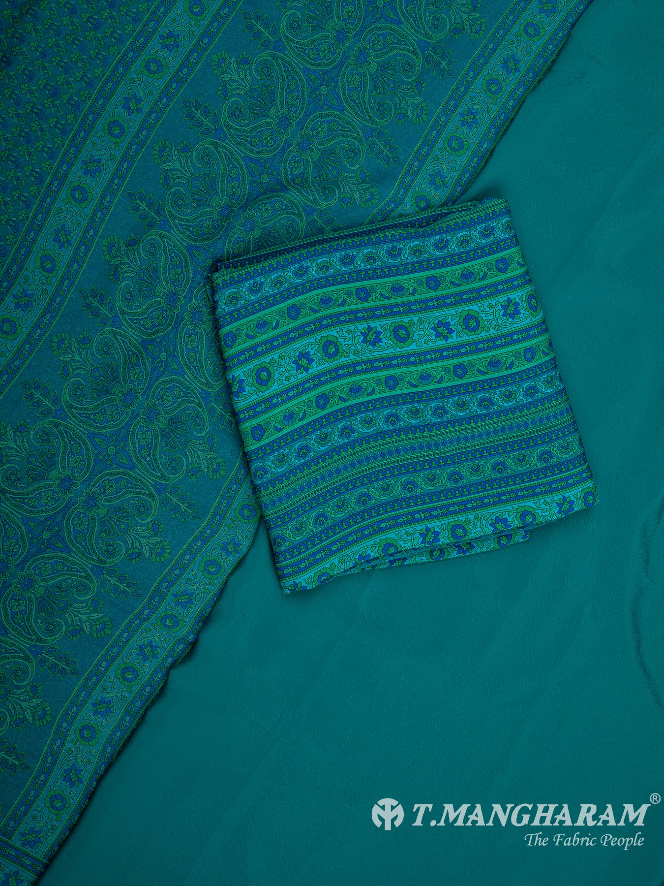 Multicolor Crepe Chudidhar Fabric Set - EH1622 view-1