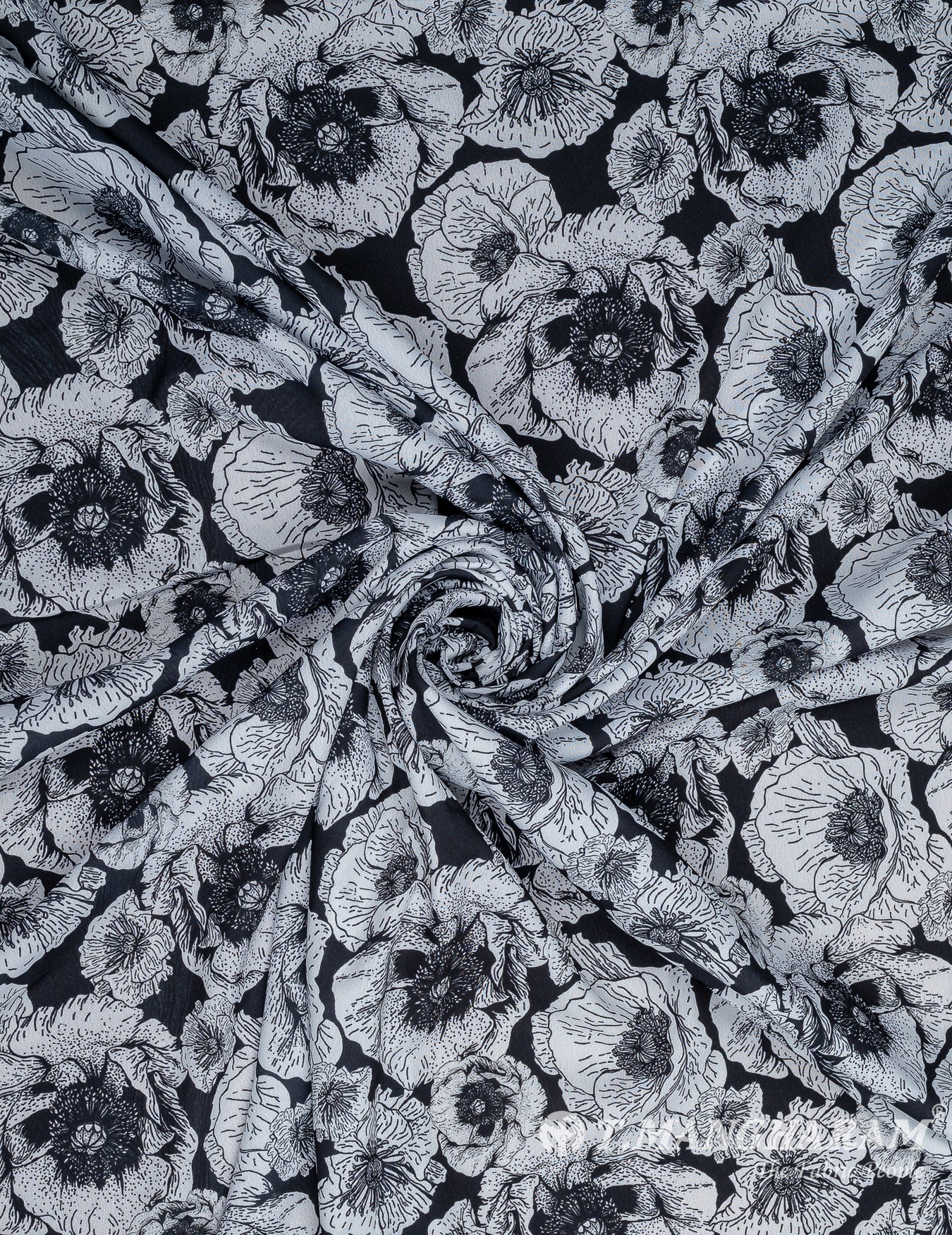 Black Crepe Fabric - EC9896 view-1