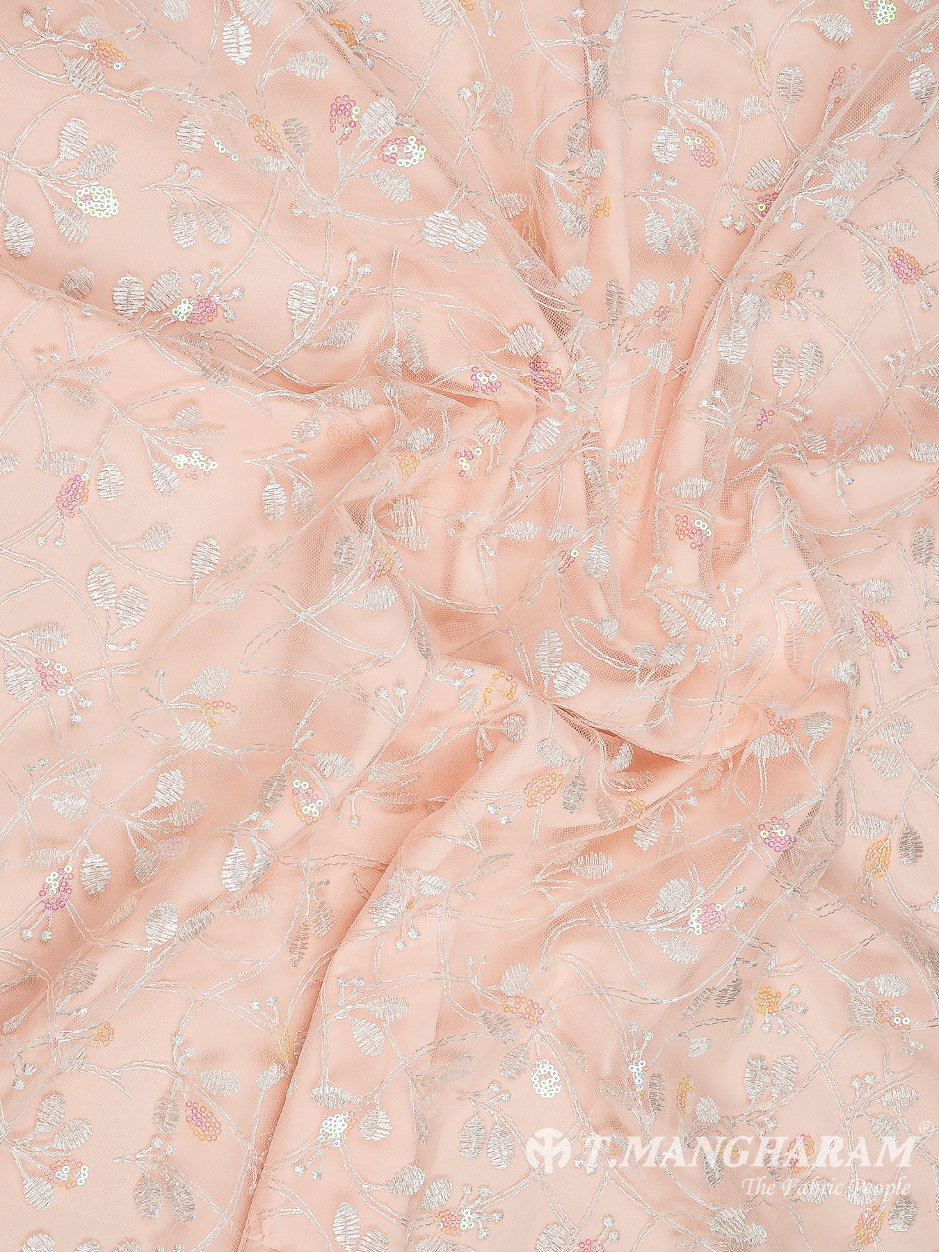 Peach Fancy Net Fabric - EB6852 view-4