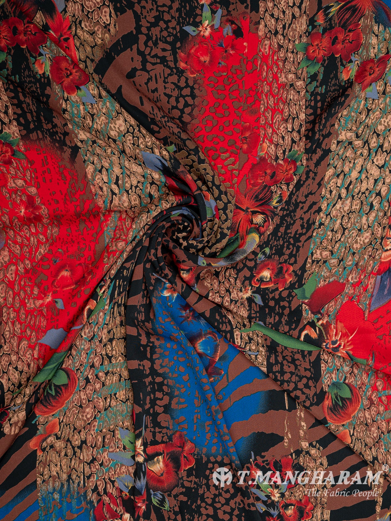 Multicolor Crepe Fabric - EB5941 view-1