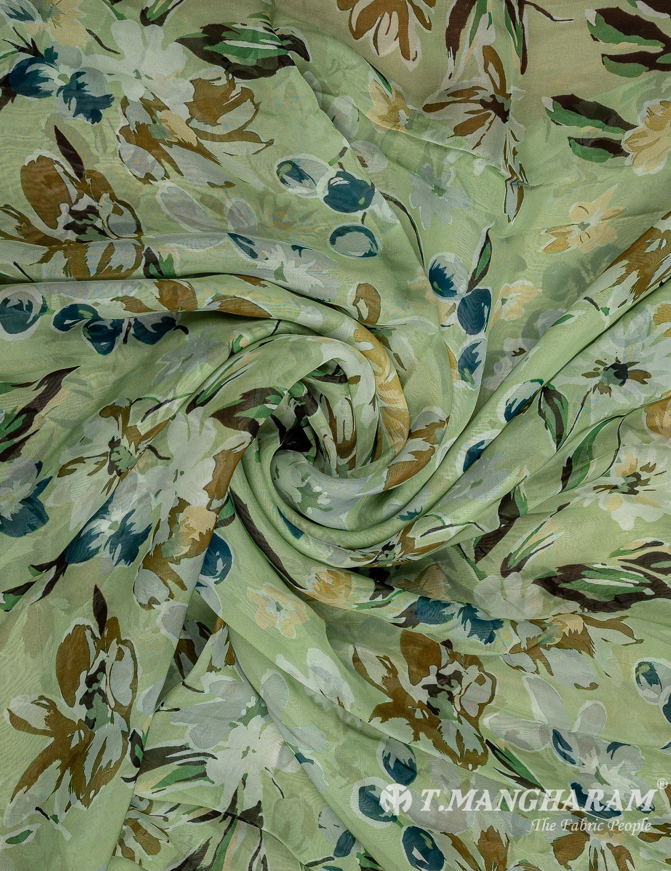 Green Organza Tissue Fabric - EC9814 view-1