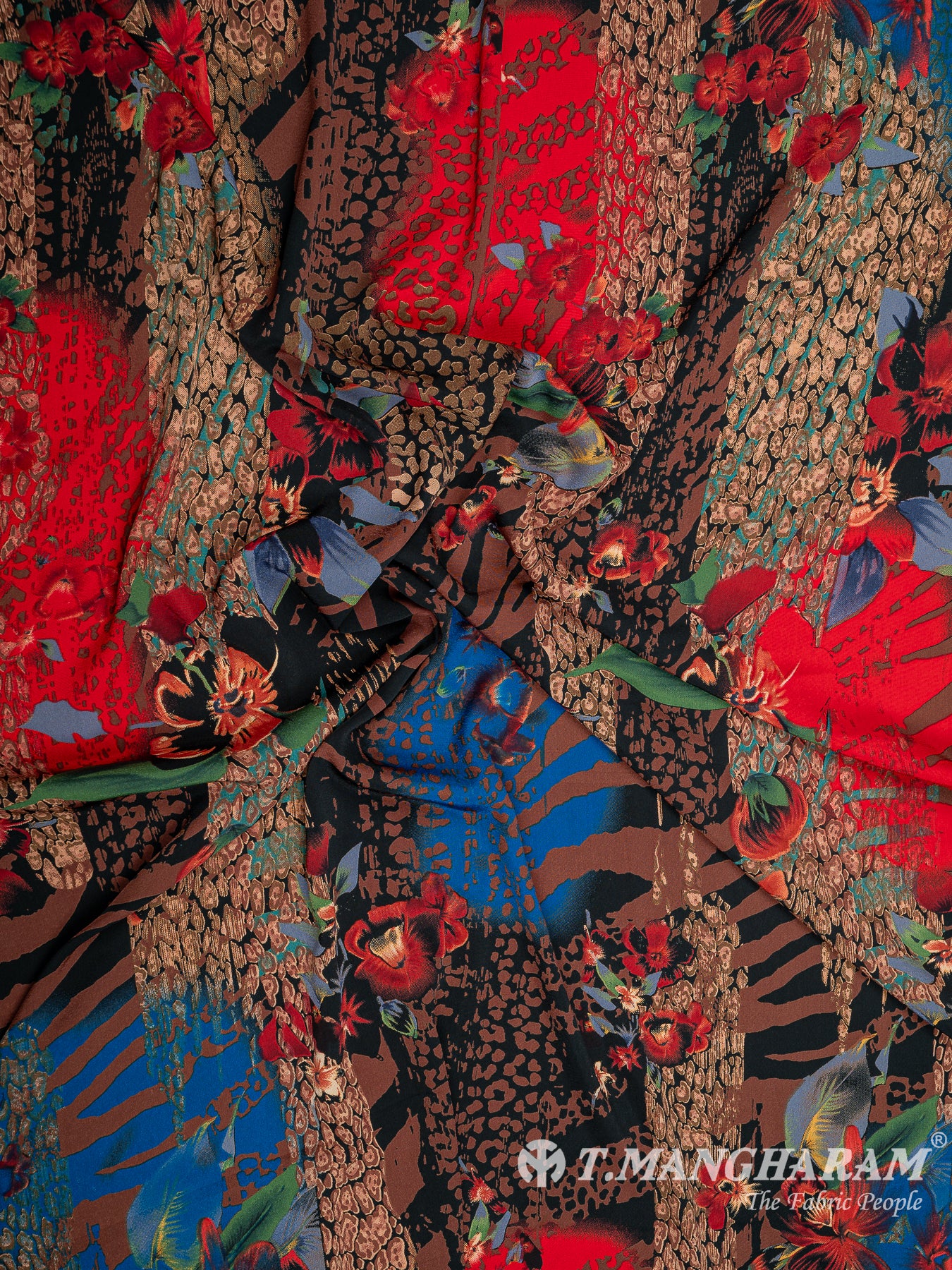 Multicolor Crepe Fabric - EB5941 view-4