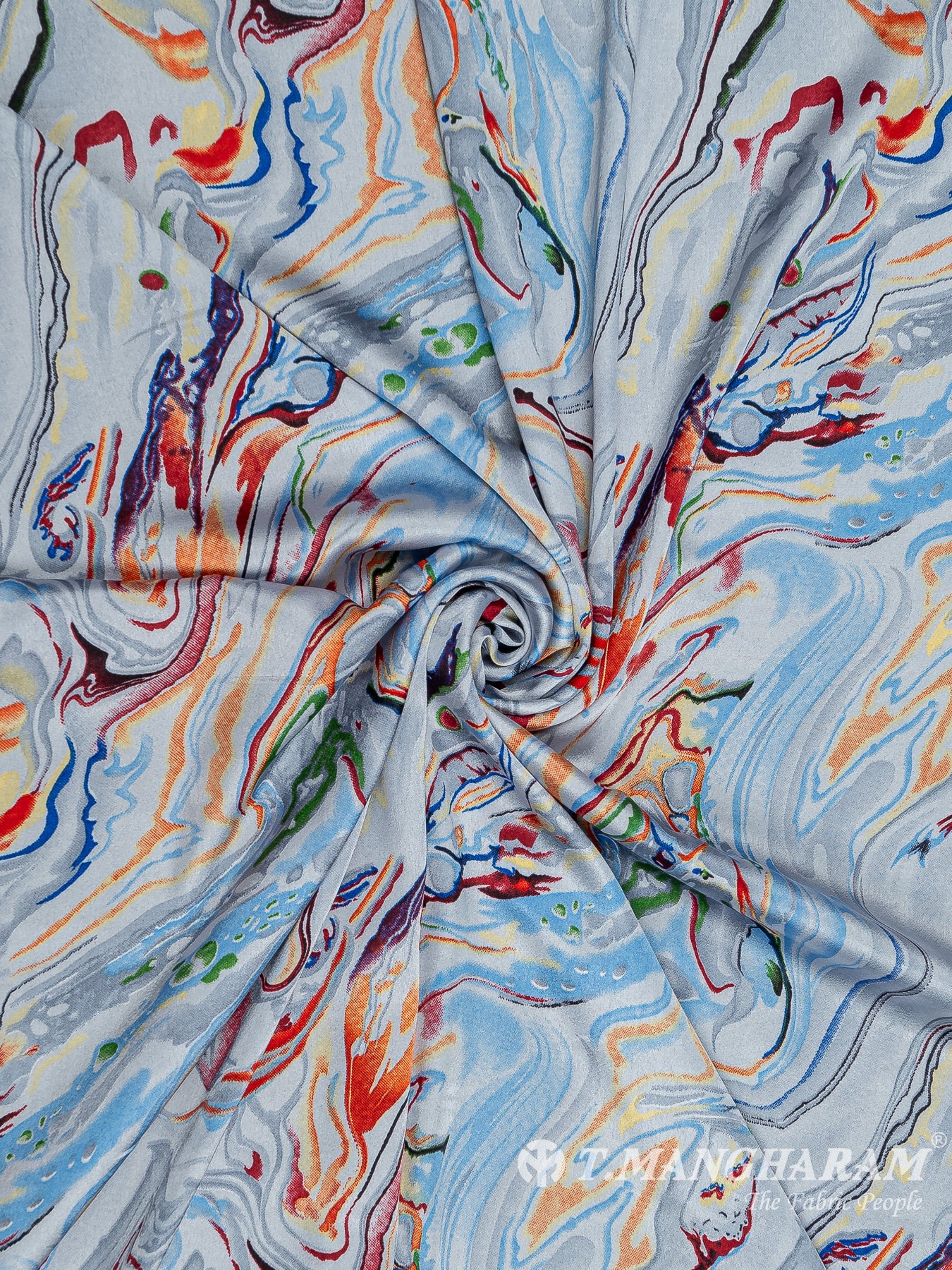 Multicolor Satin Fabric - EB5867 view-1