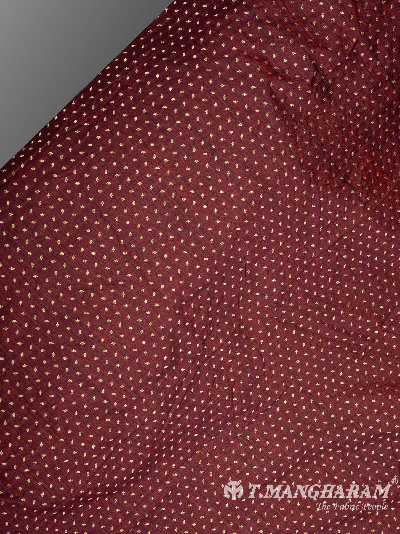 Brown Semi Banaras Fabric - EC10096 view-2