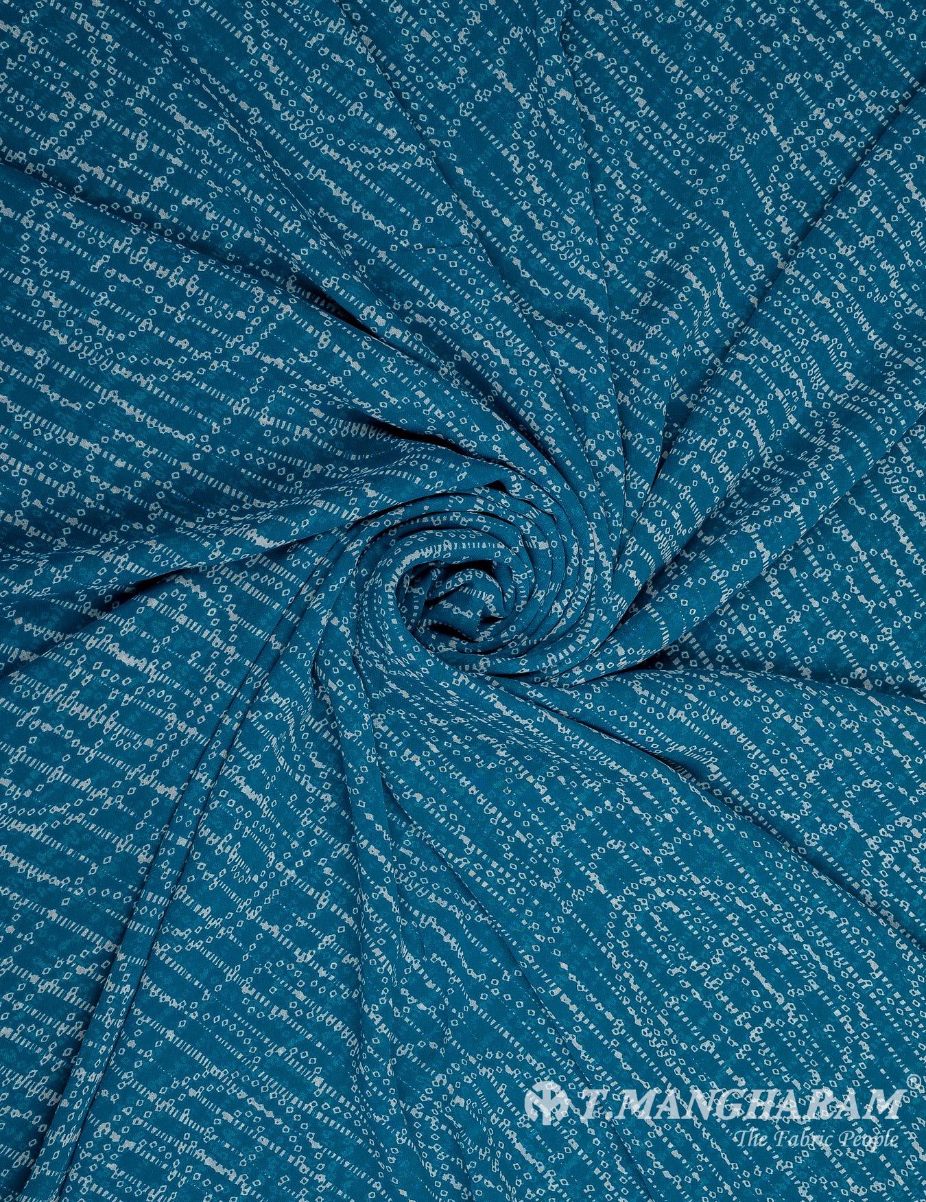 Blue Georgette Fabric - EC9853 view-1