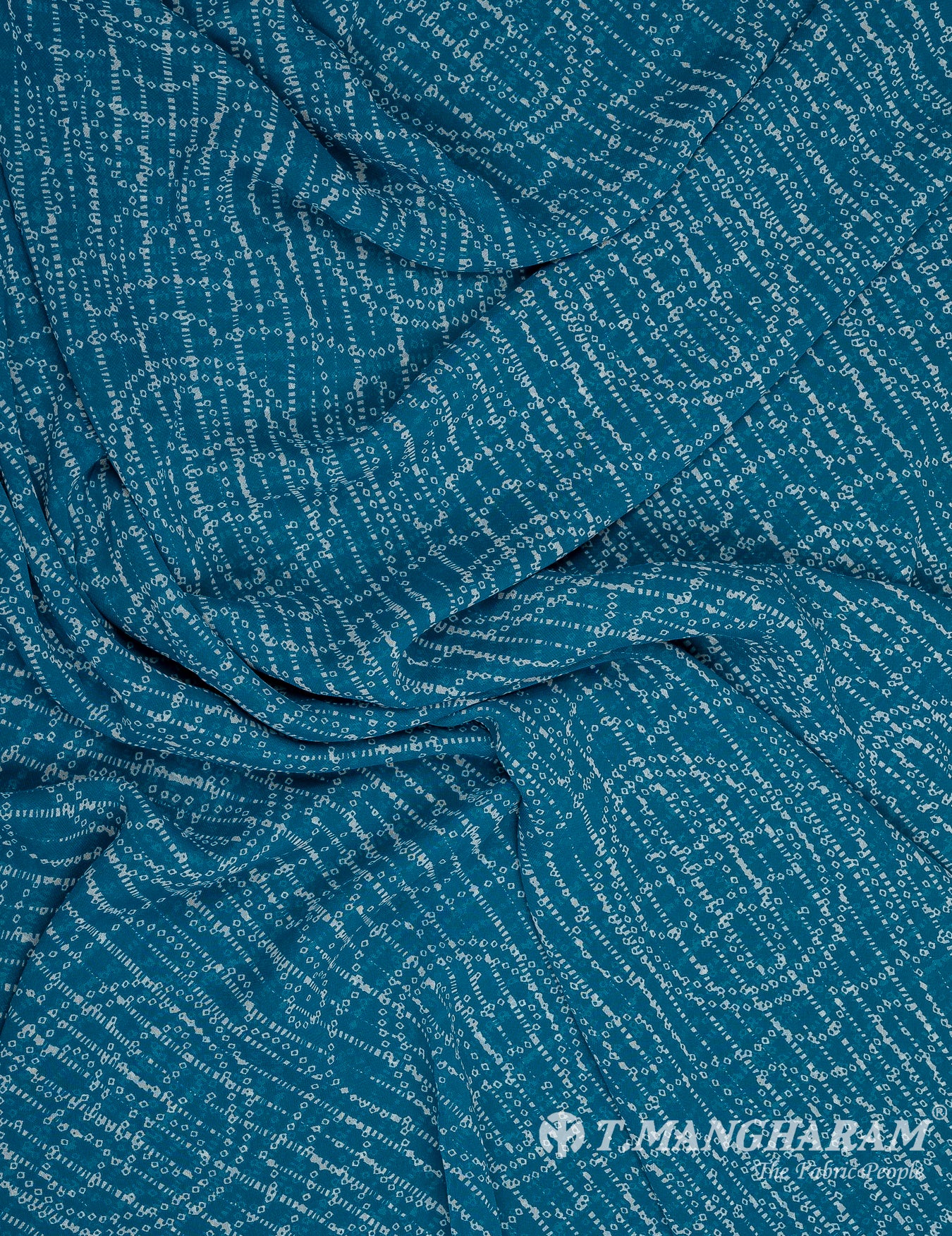 Blue Georgette Fabric - EC9853 view-4