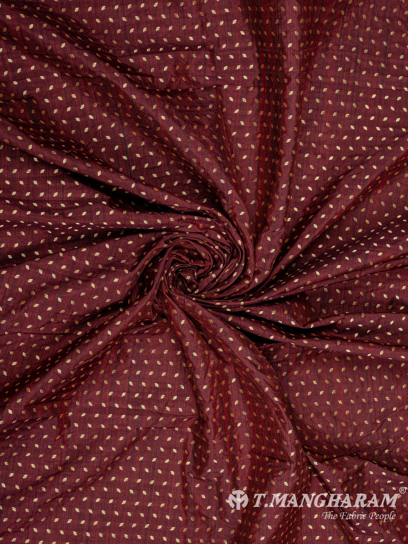 Brown Semi Banaras Fabric - EC10096 view-1