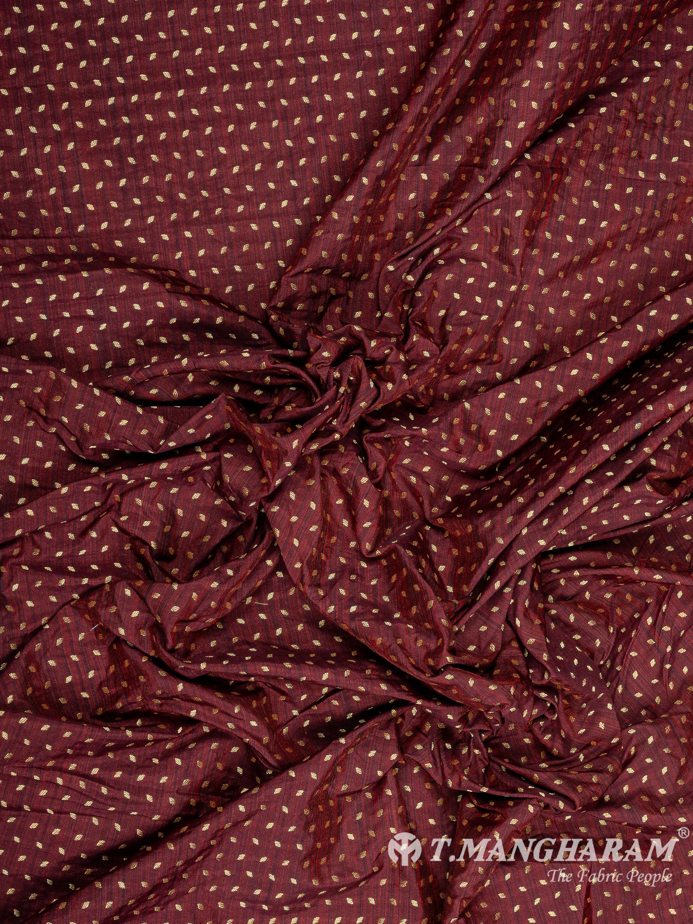 Brown Semi Banaras Fabric - EC10096 view-4