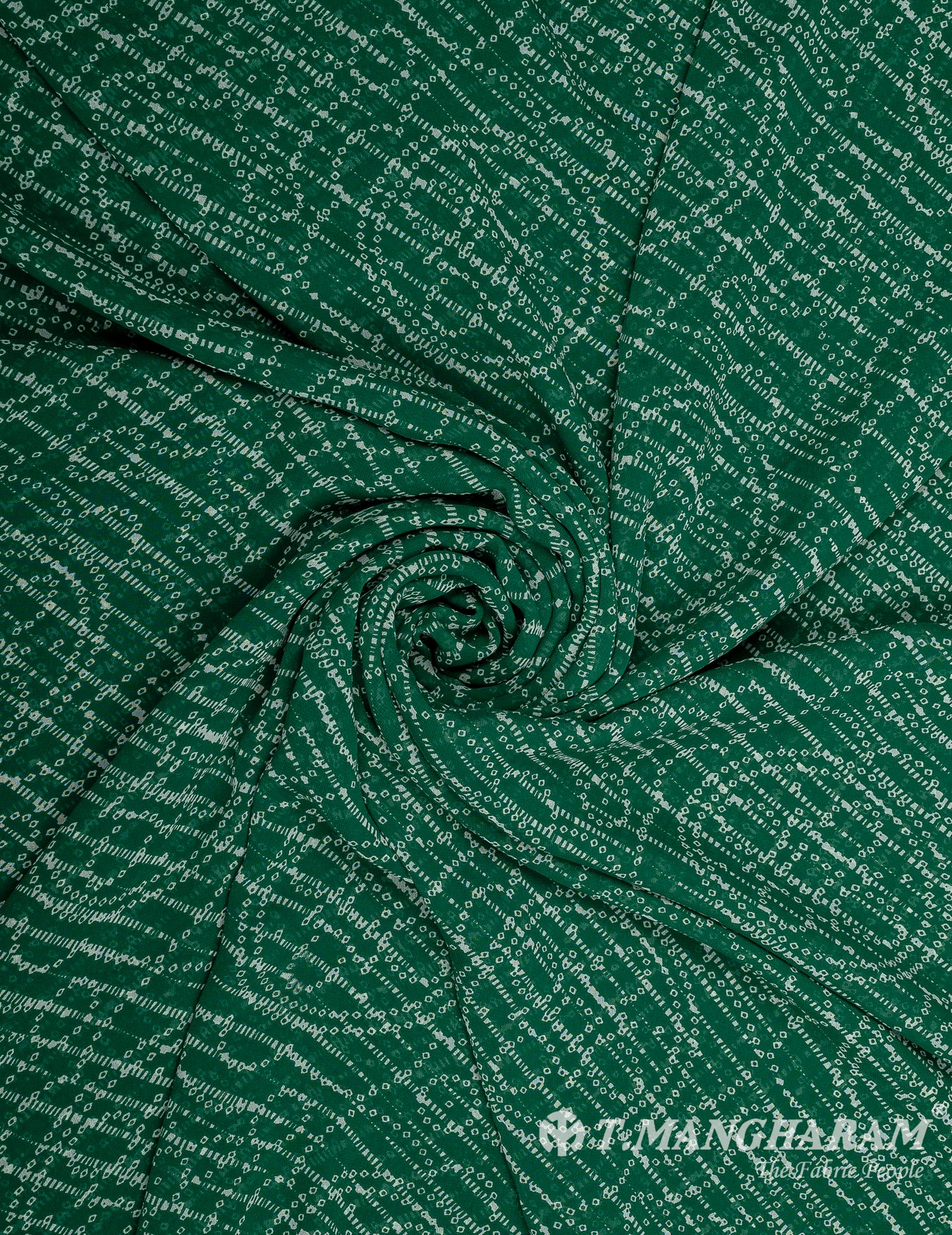 Green Georgette Fabric - EC9852 view-1
