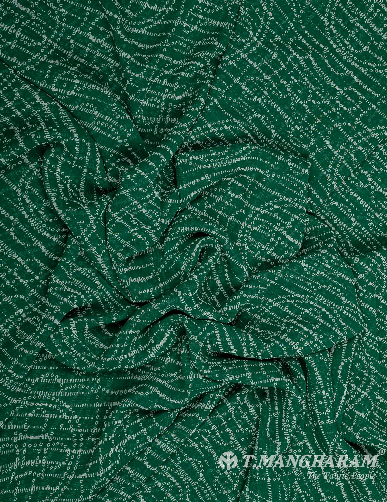 Green Georgette Fabric - EC9852 view-4