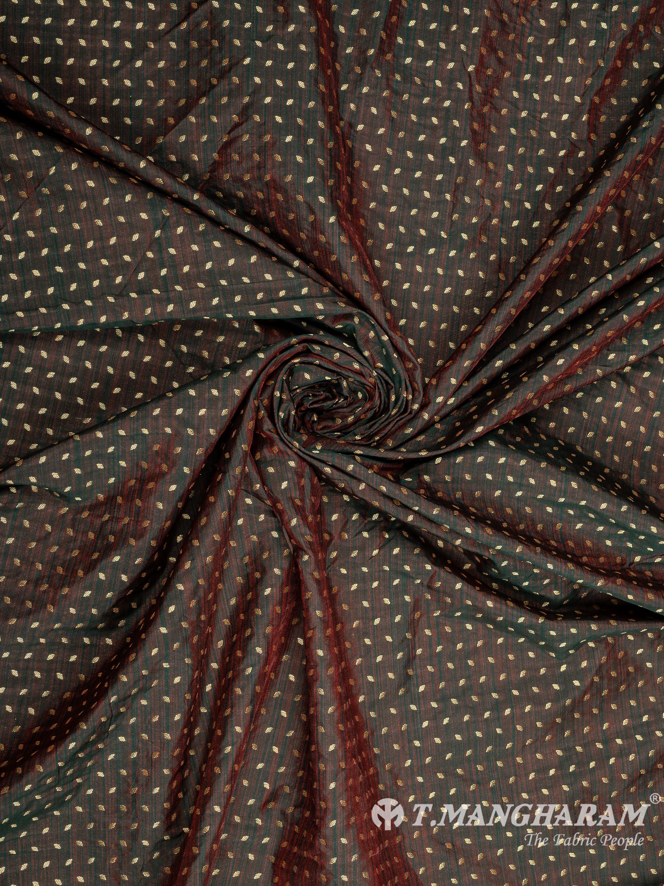 Brown Semi Banaras Fabric - EC10097 view-1