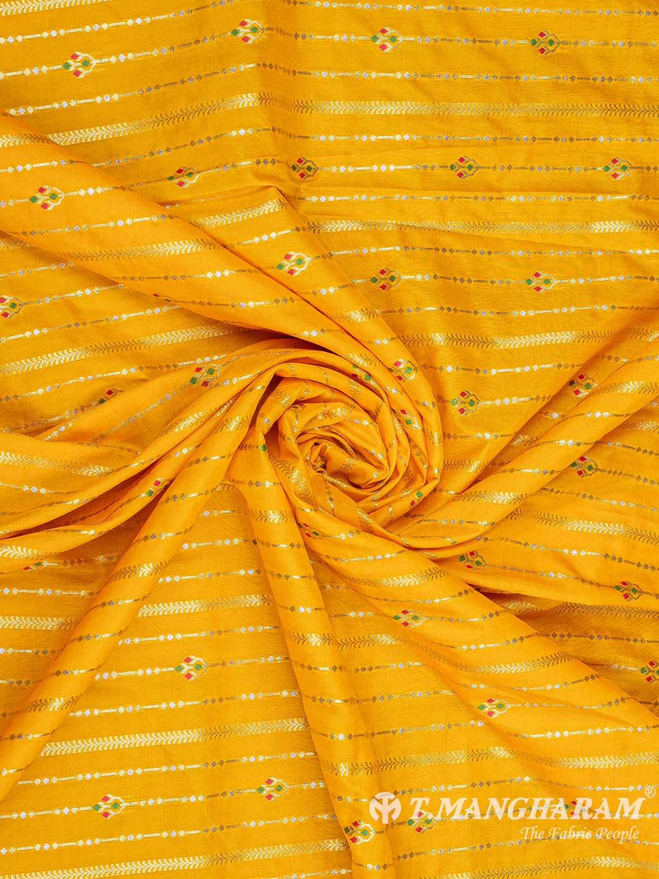 Yellow Banaras Fabric - EC9487 view-1