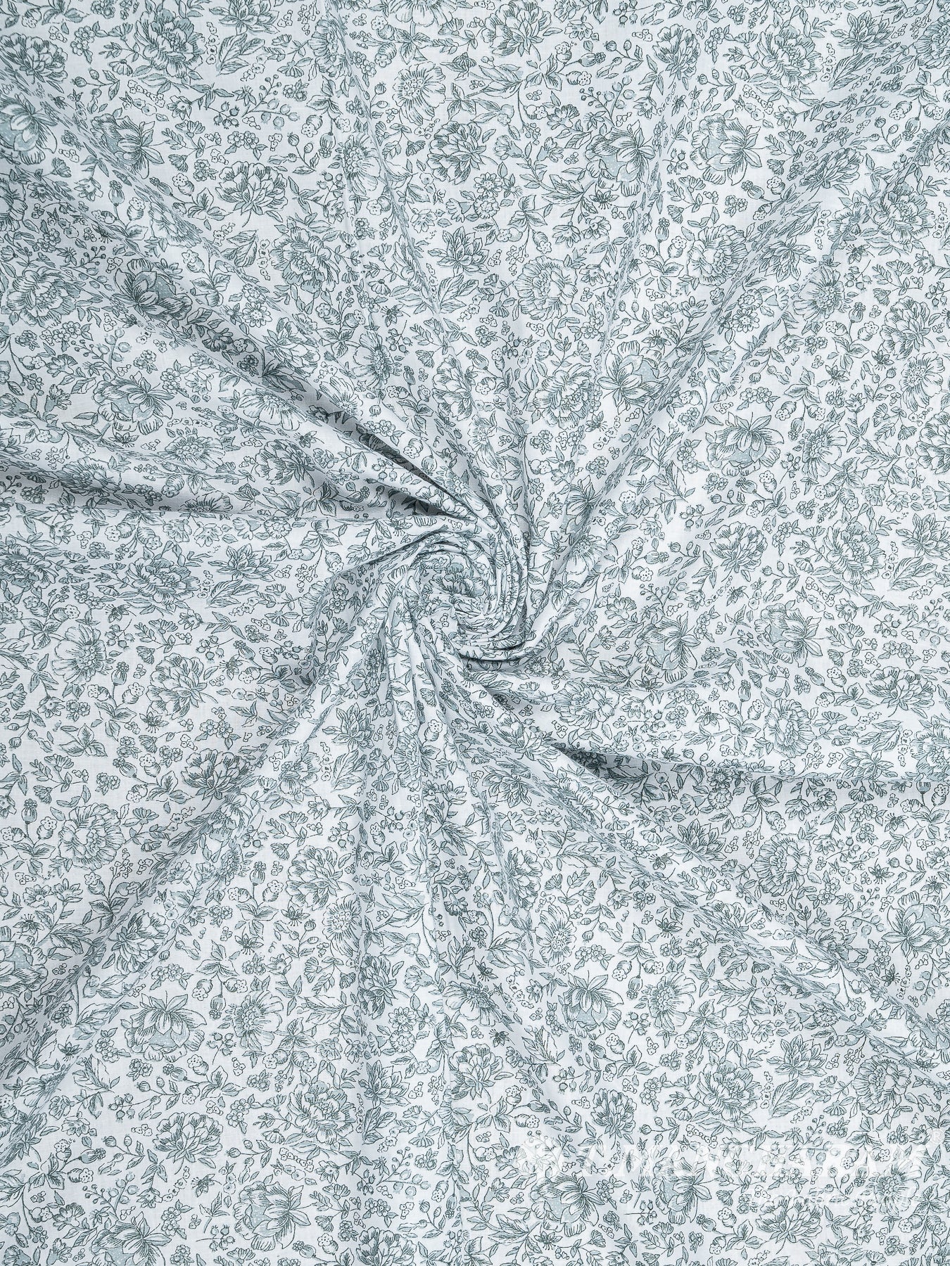 White Cotton Fabric - EC7980 view-1