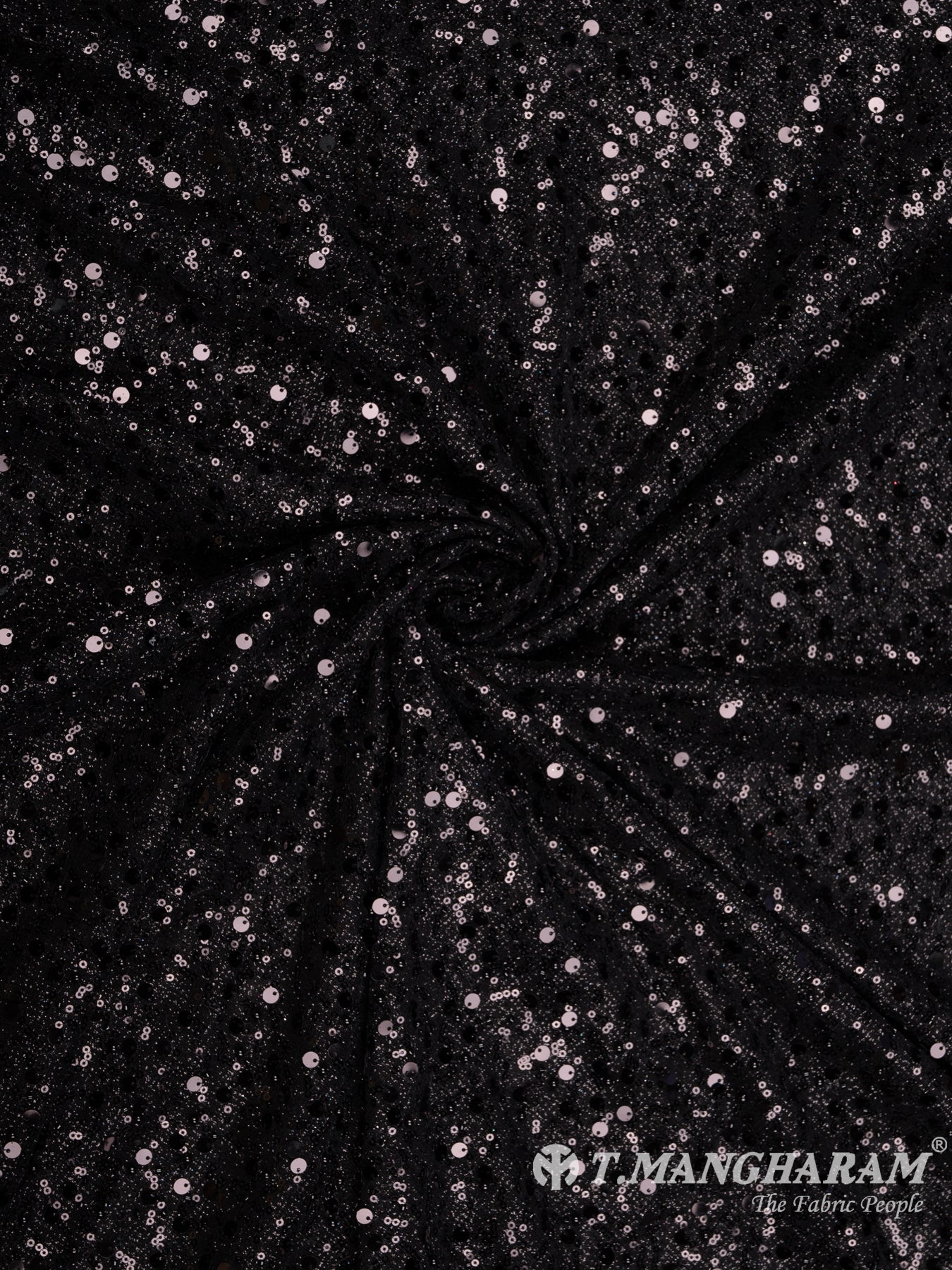 Black Fancy Net Fabric - EB6168 view-1