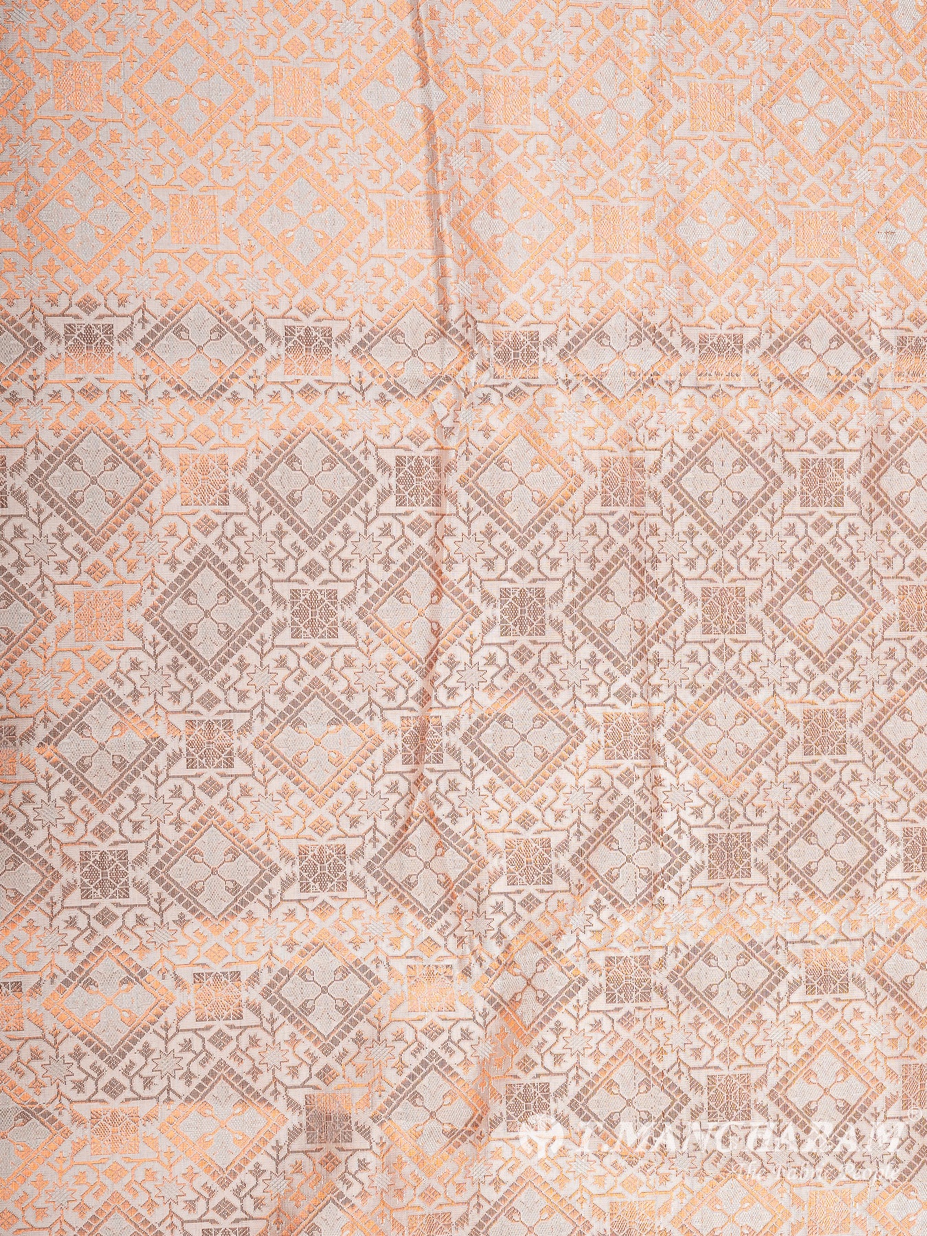 Cream Semi Banaras Fabric - EB6712 view-3