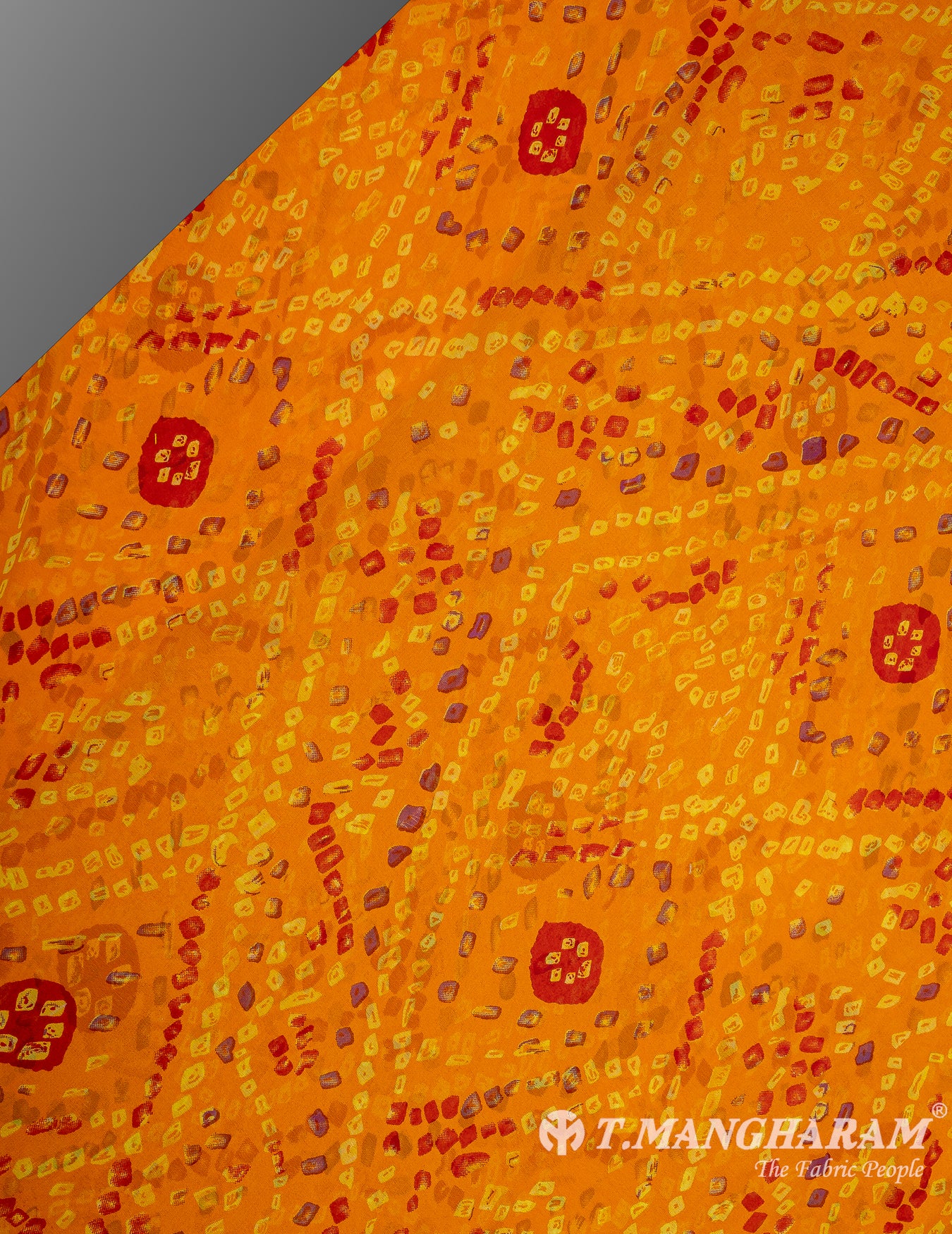 Yellow Georgette Fabric - EC9862 view-2