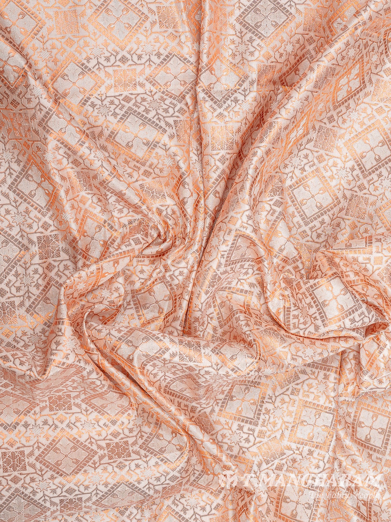 Cream Semi Banaras Fabric - EB6712 view-4