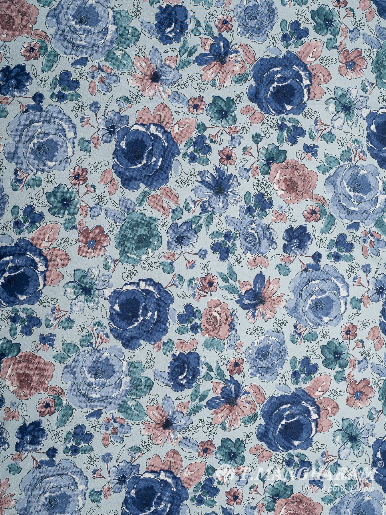 Blue Crepe Fabric - EC8948 view-3