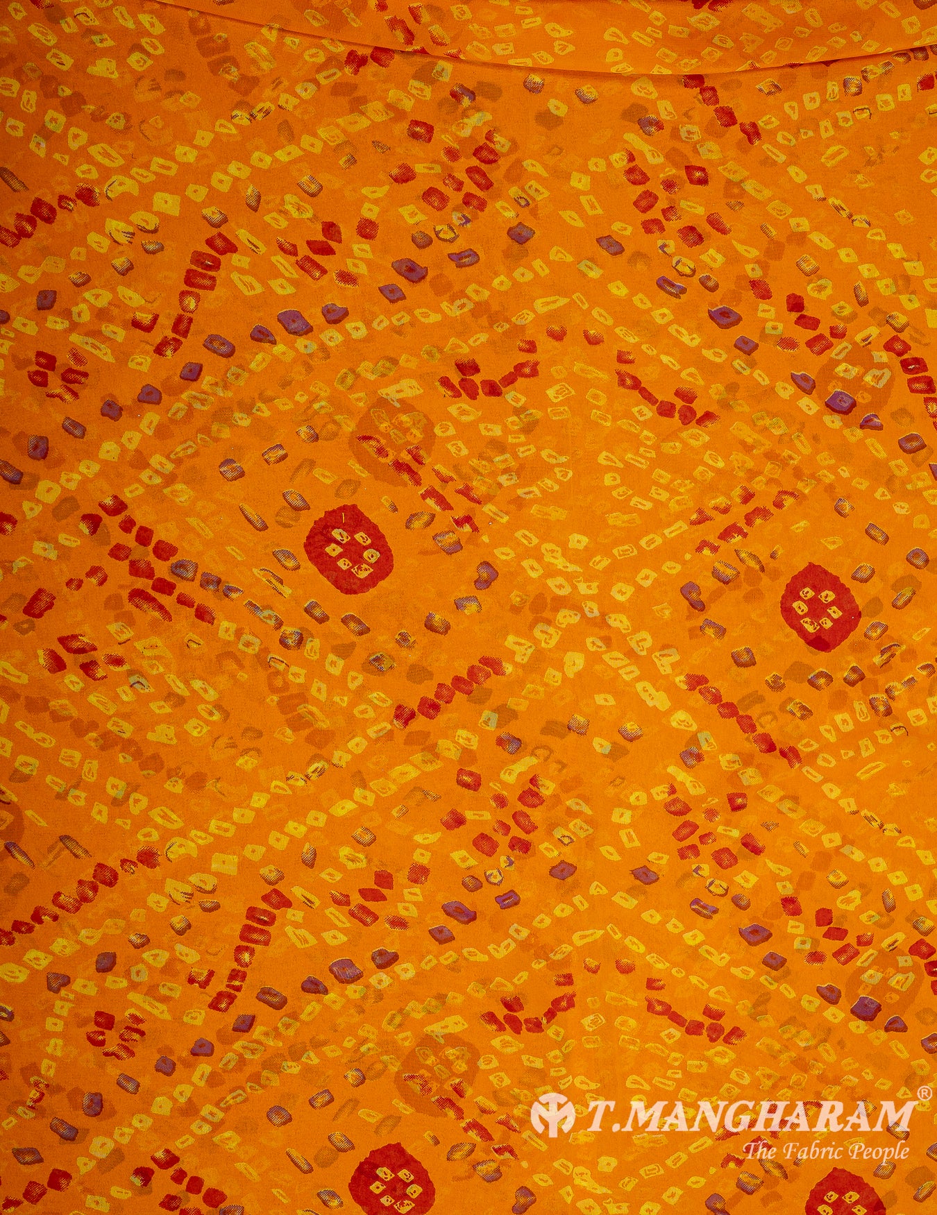 Yellow Georgette Fabric - EC9862 view-3