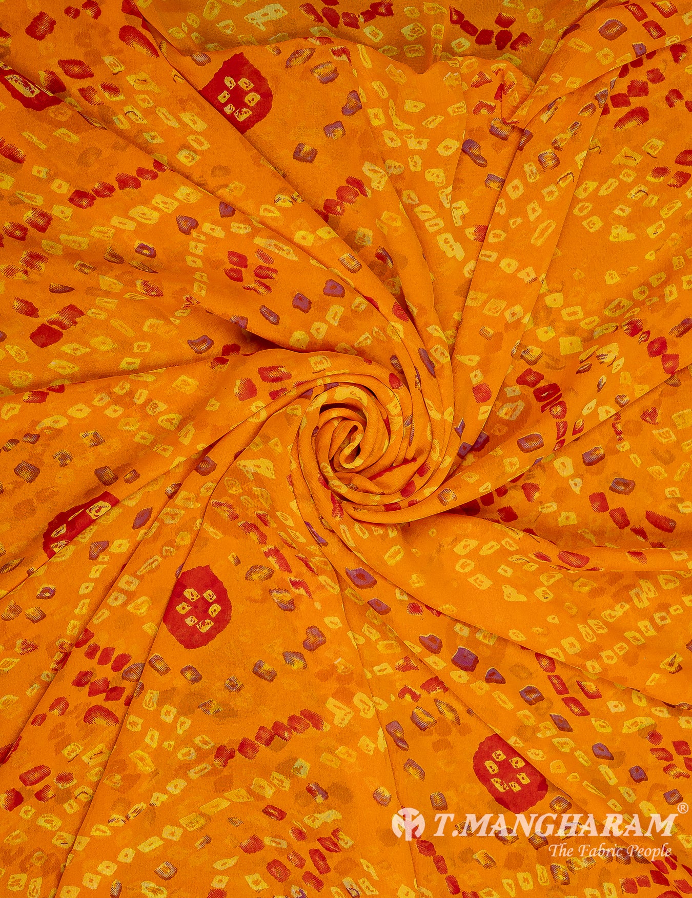 Yellow Georgette Fabric - EC9862 view-1