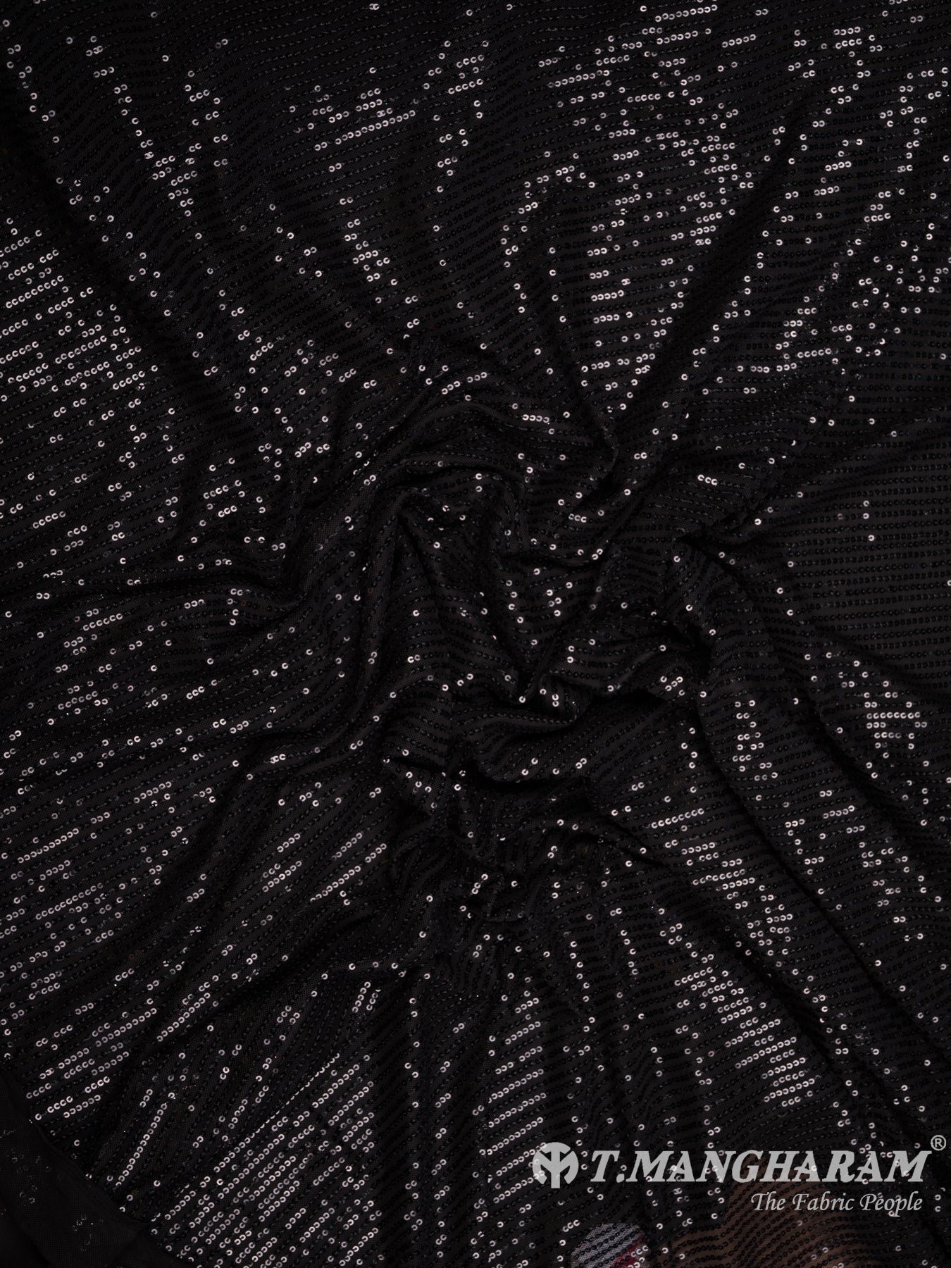 Black Fancy Net Fabric - EC8588 view-4