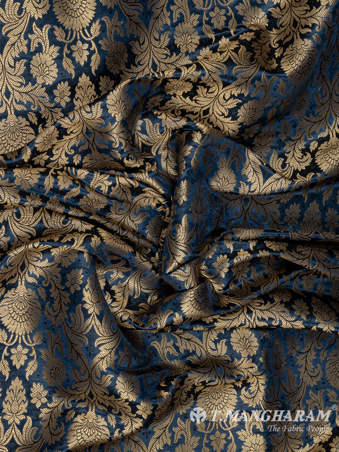 Blue Banaras Fabric - EC9439 view-4