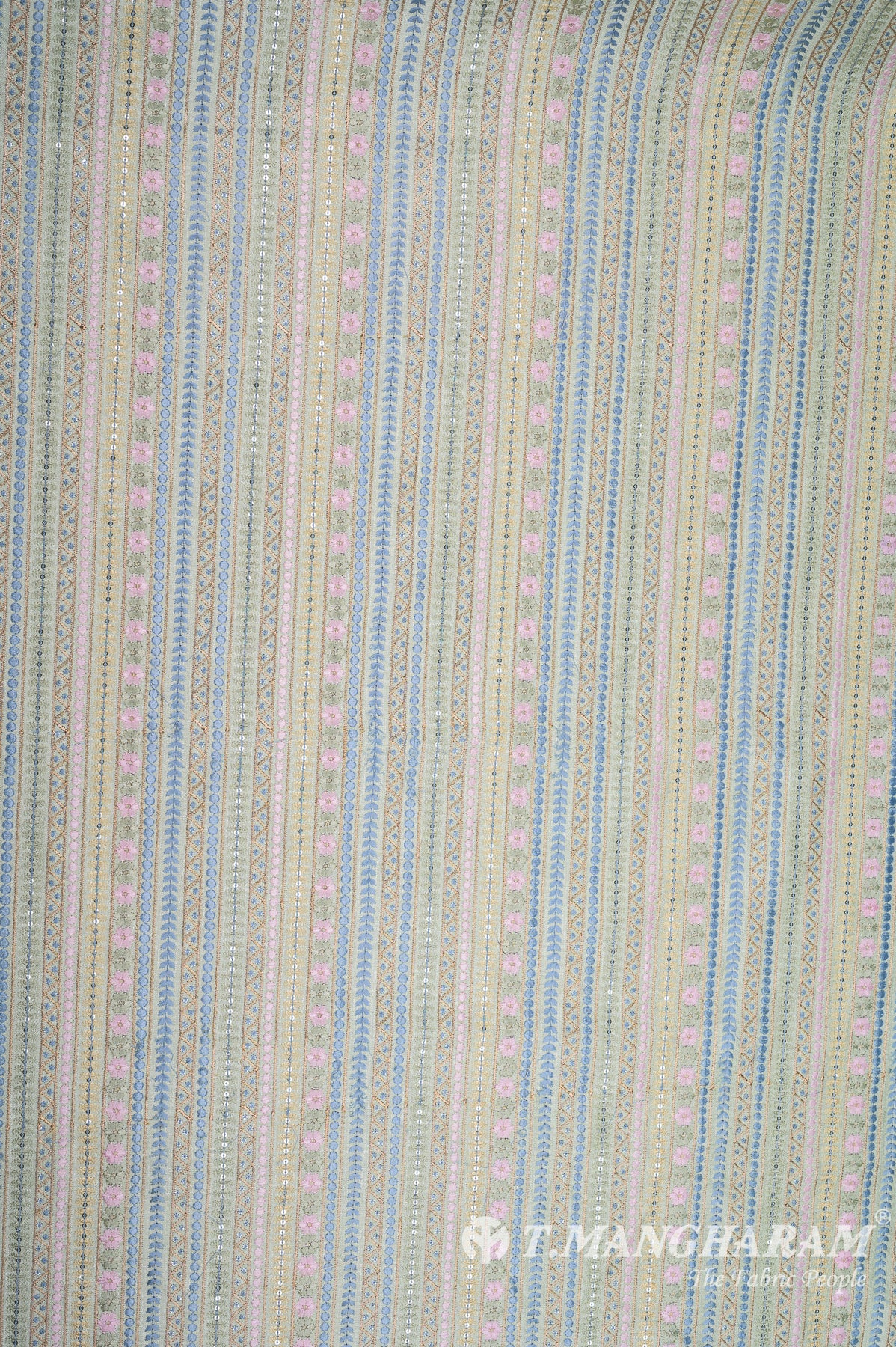 Green Raw Silk Fabric - EC7961 view-3