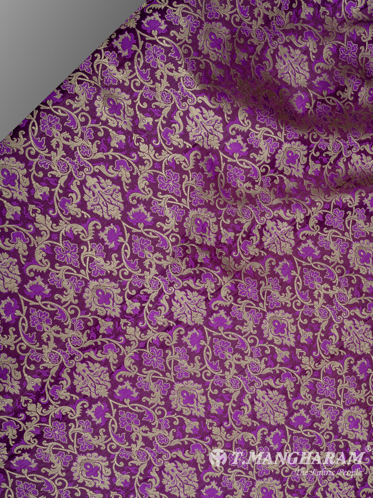 Purple Banaras Fabric - EC9443 view-2