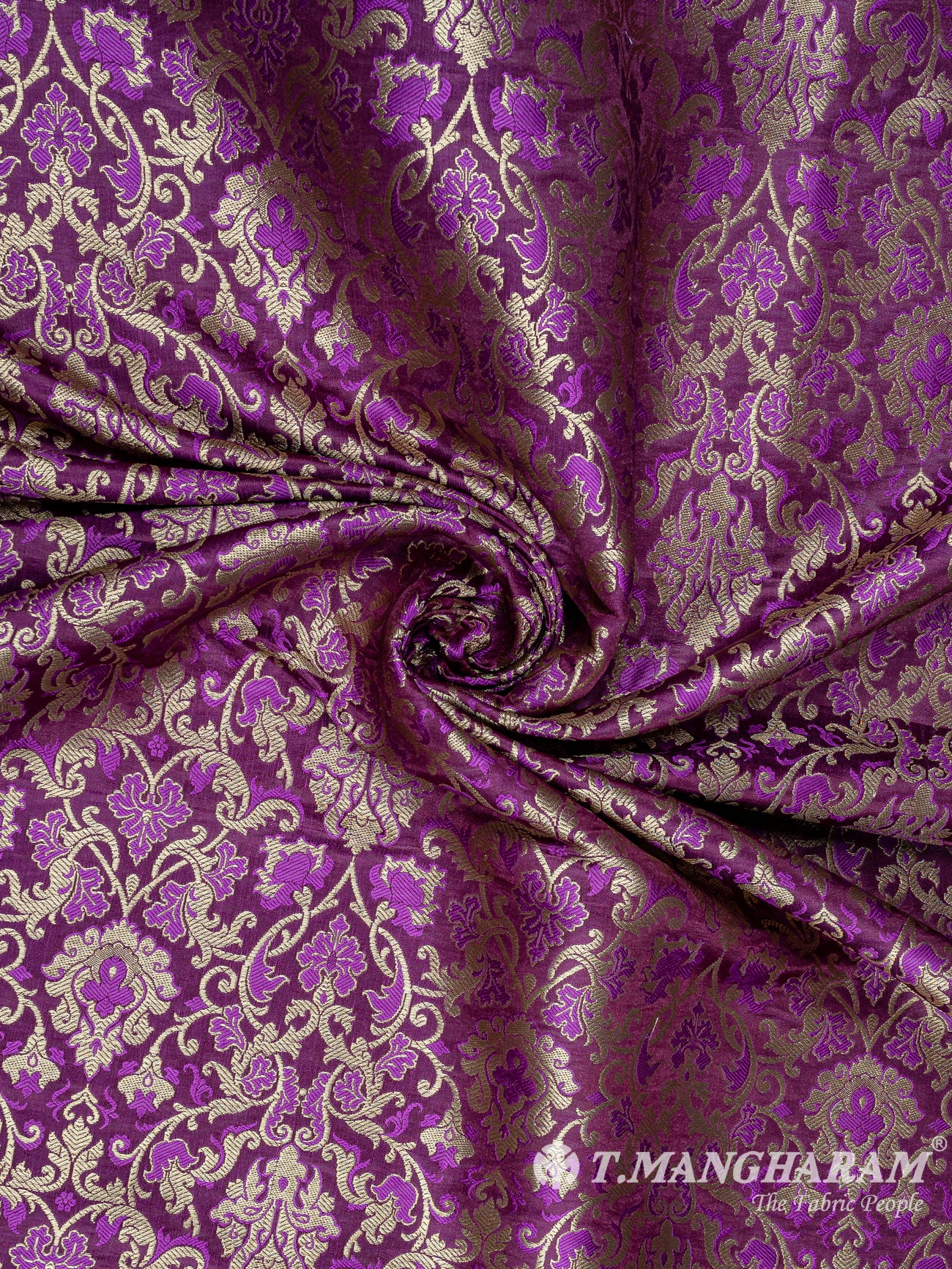 Purple Banaras Fabric - EC9443 view-1