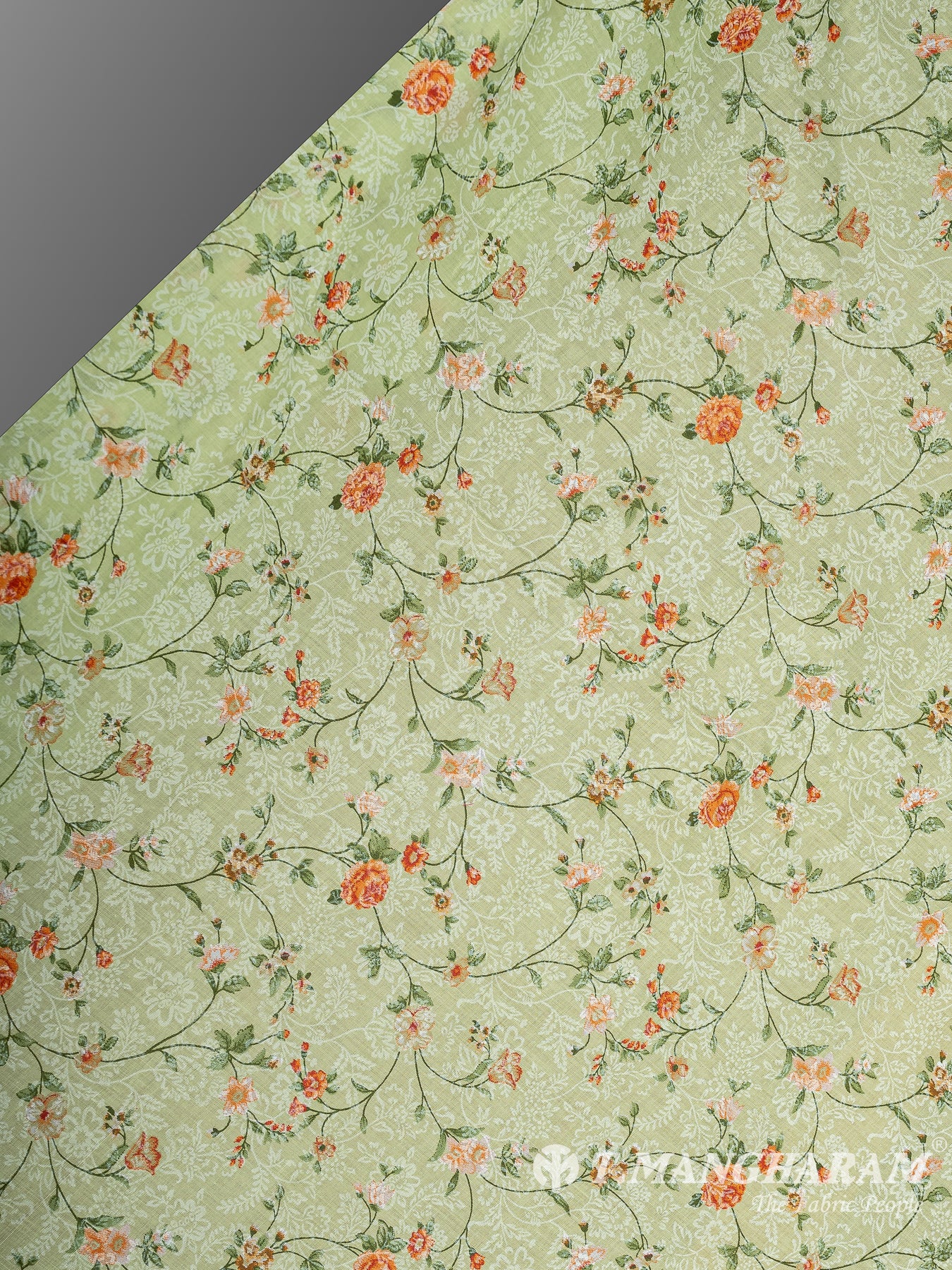 Green Cotton Fabric - EB7885 view-2