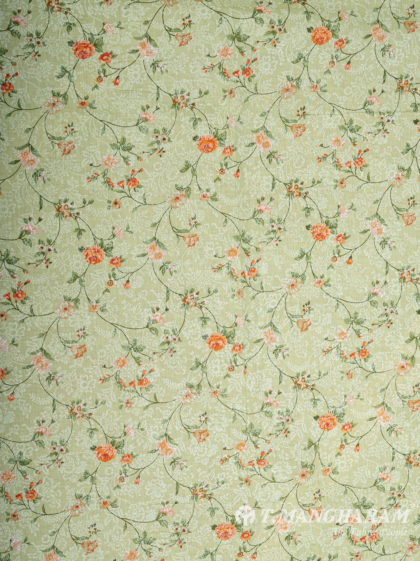 Green Cotton Fabric - EB7885 view-3