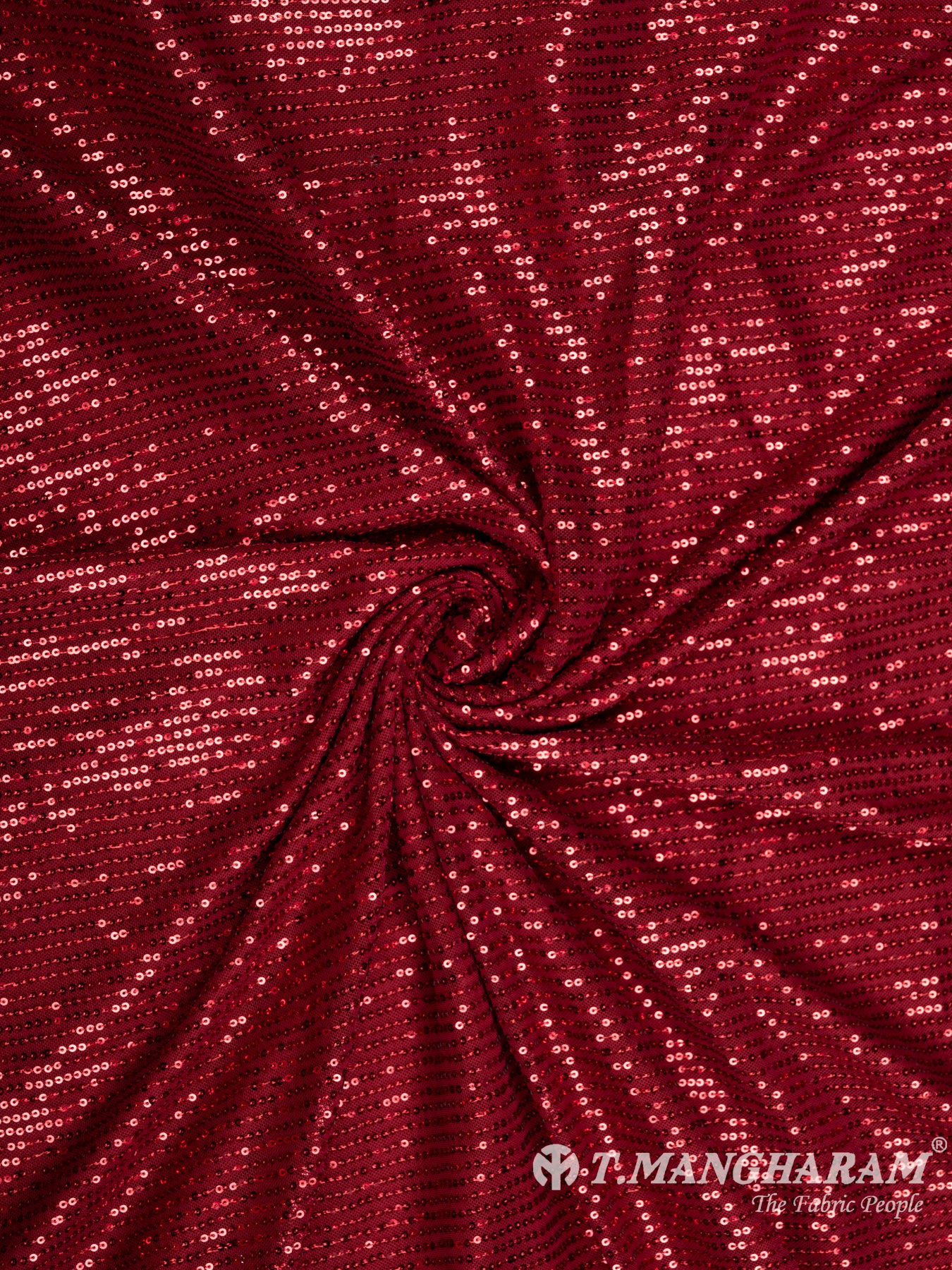 Maroon Fancy Net Fabric - EC8590 view-1