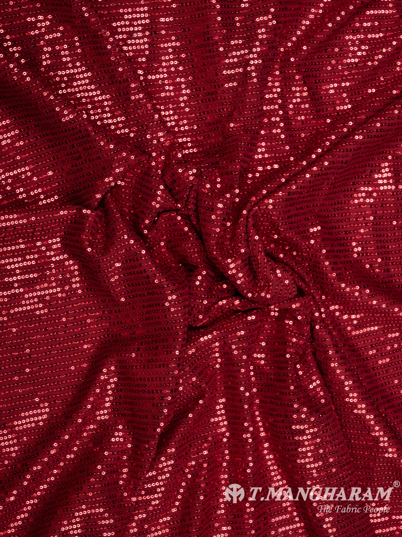 Maroon Fancy Net Fabric - EC8590 view-4