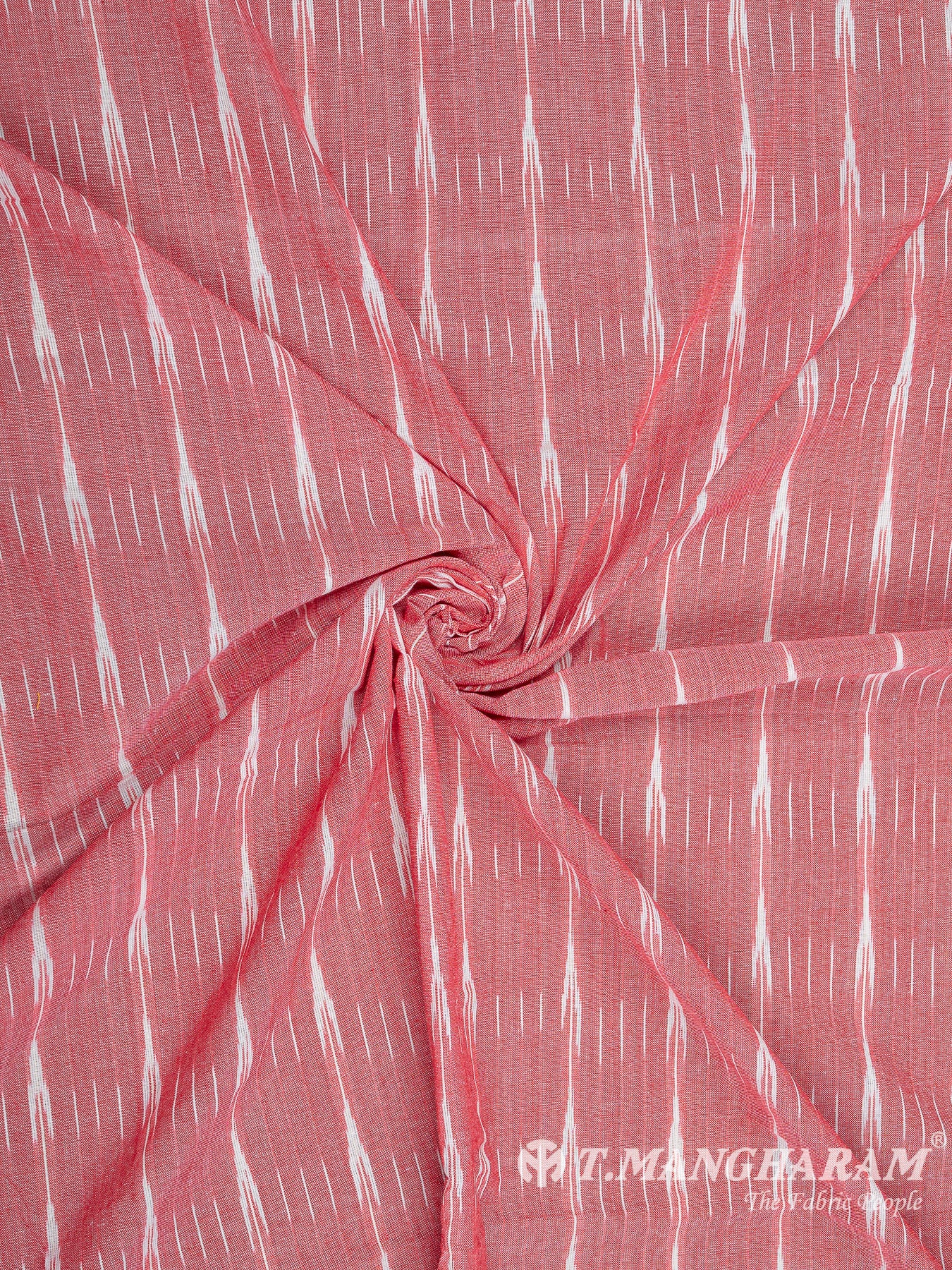 Pink Cotton Ikat Print Fabric - EB5838 view-1