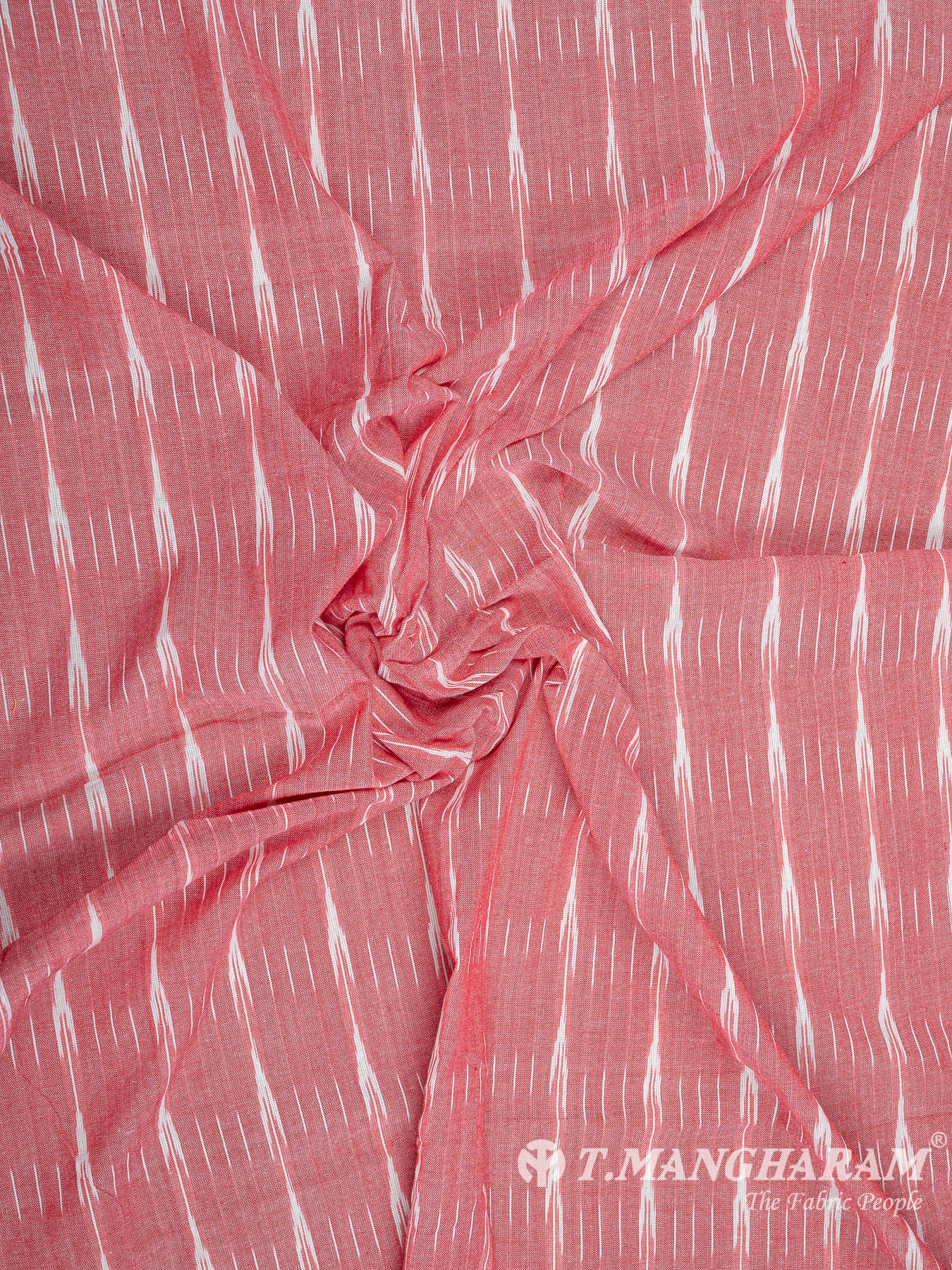 Pink Cotton Ikat Print Fabric - EB5838 view-4