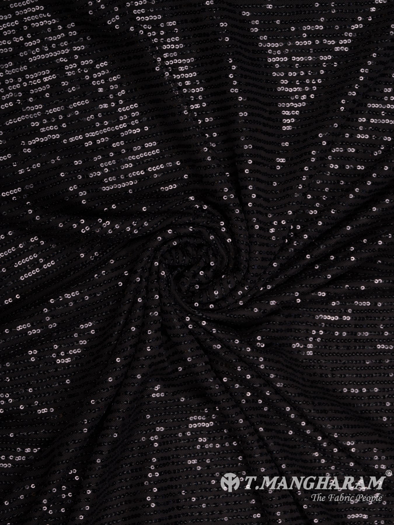 Black Fancy Net Fabric - EC8587 view-1