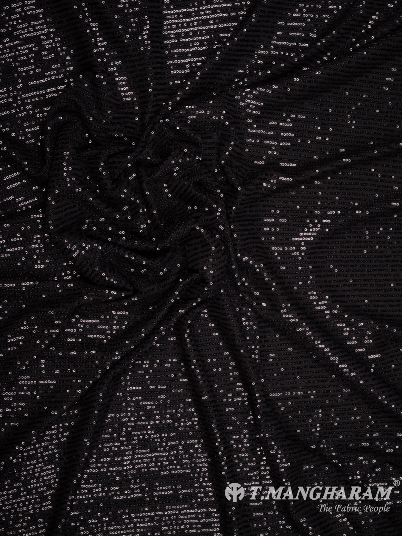 Black Fancy Net Fabric - EC8587 view-4