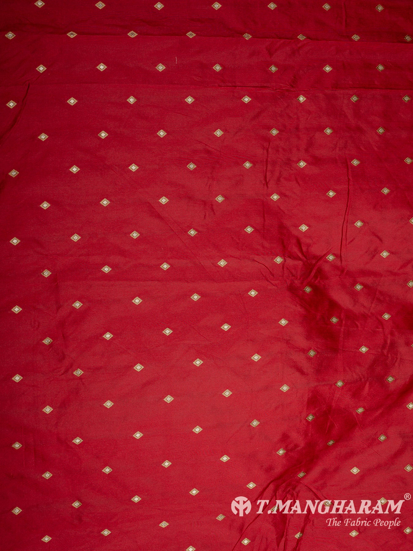 Maroon Semi Banaras Fabric - EC10089 view-3