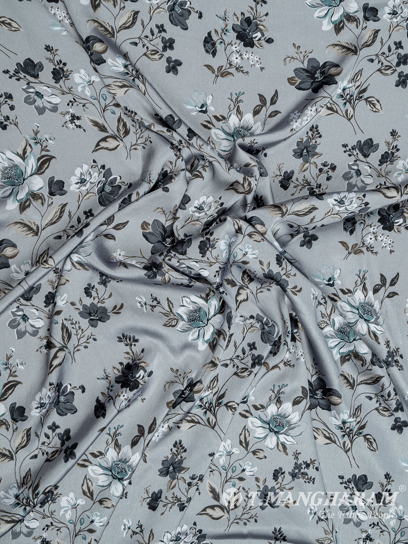 Grey Satin Fabric - EB5845 view-4