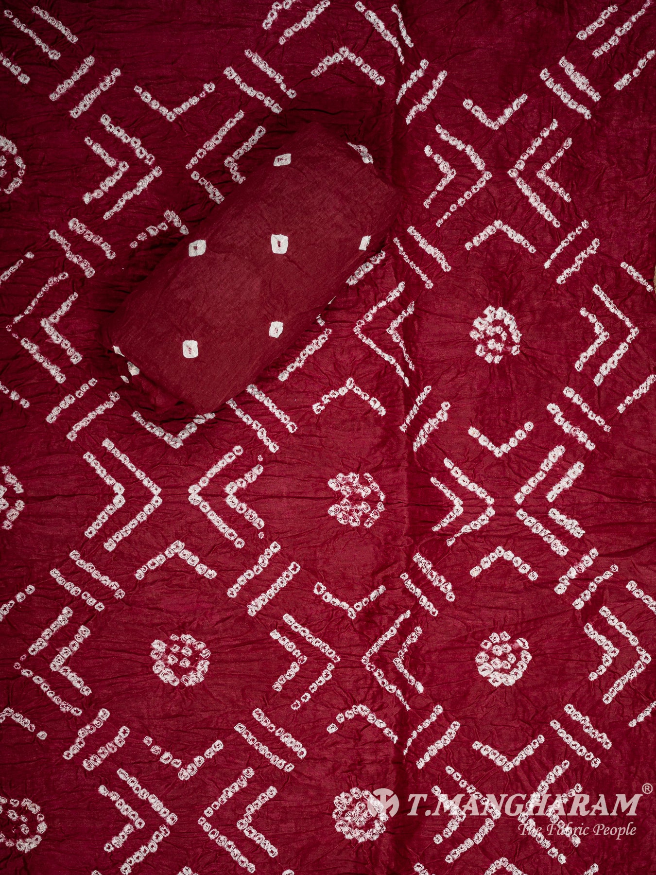 Maroon Cotton Chudidhar Fabric Set - EG1800 view-2