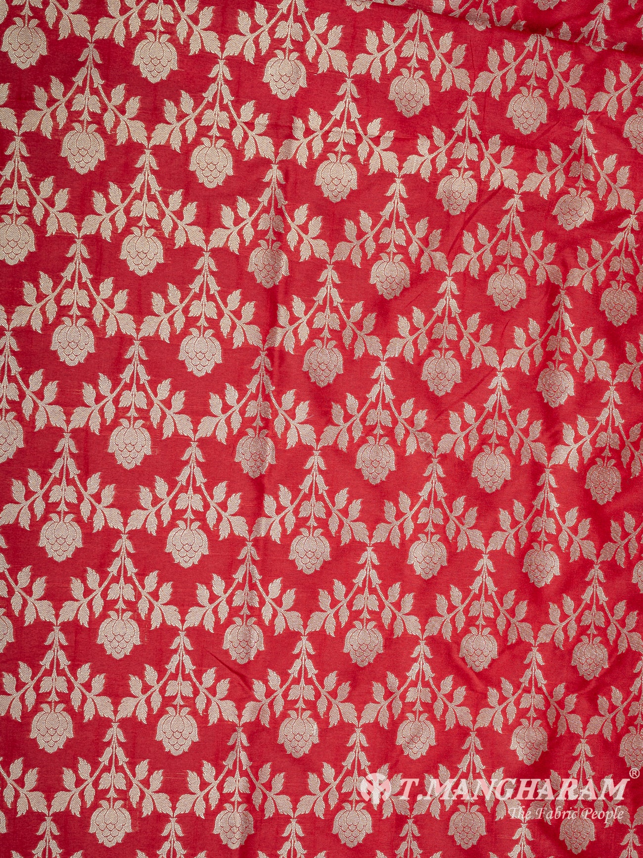 Red Banaras Fabric - EC9436 view-3