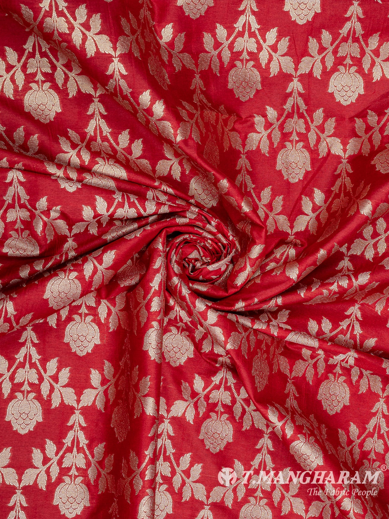 Red Banaras Fabric - EC9436 view-1